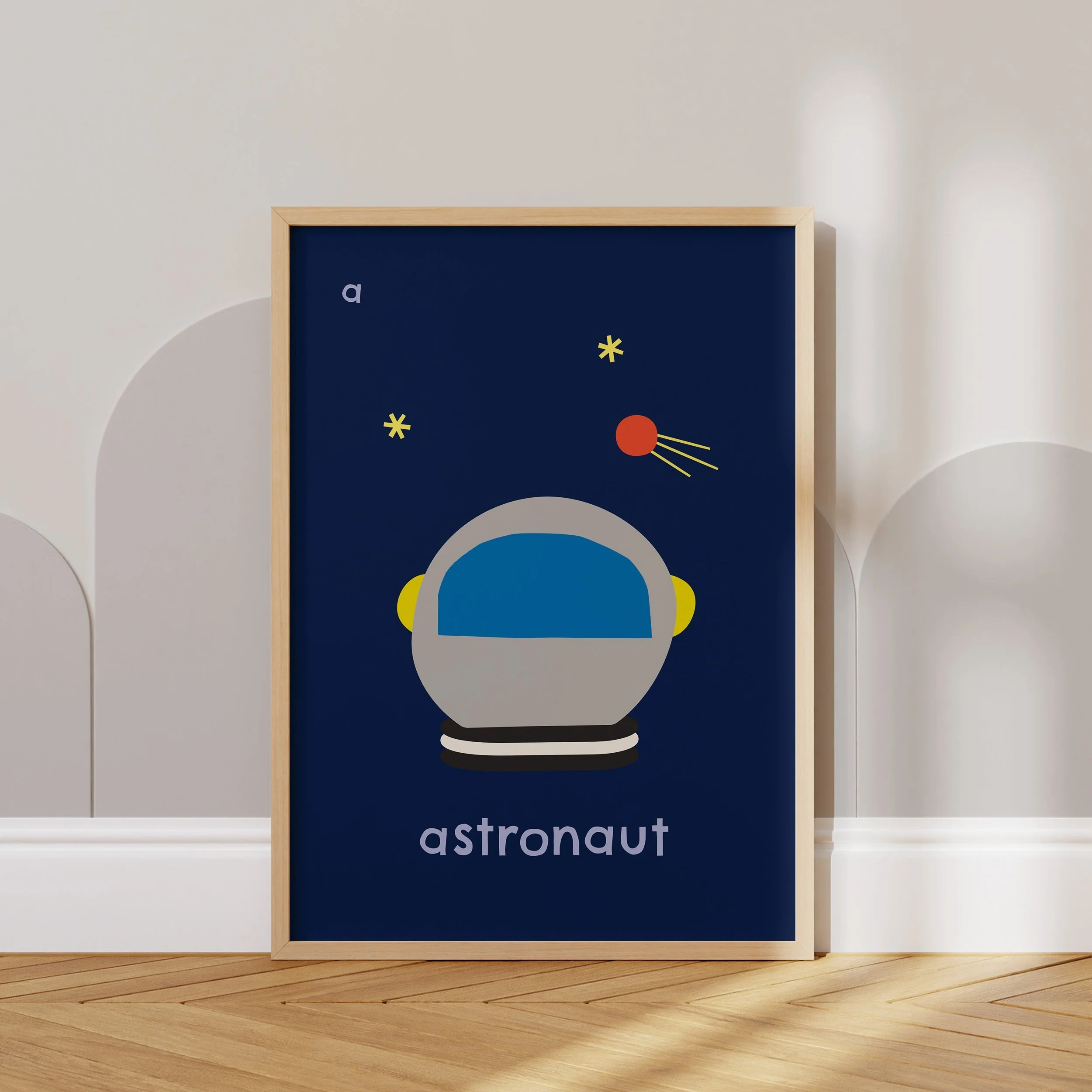 A for Astronaut- Alphabet Art Print