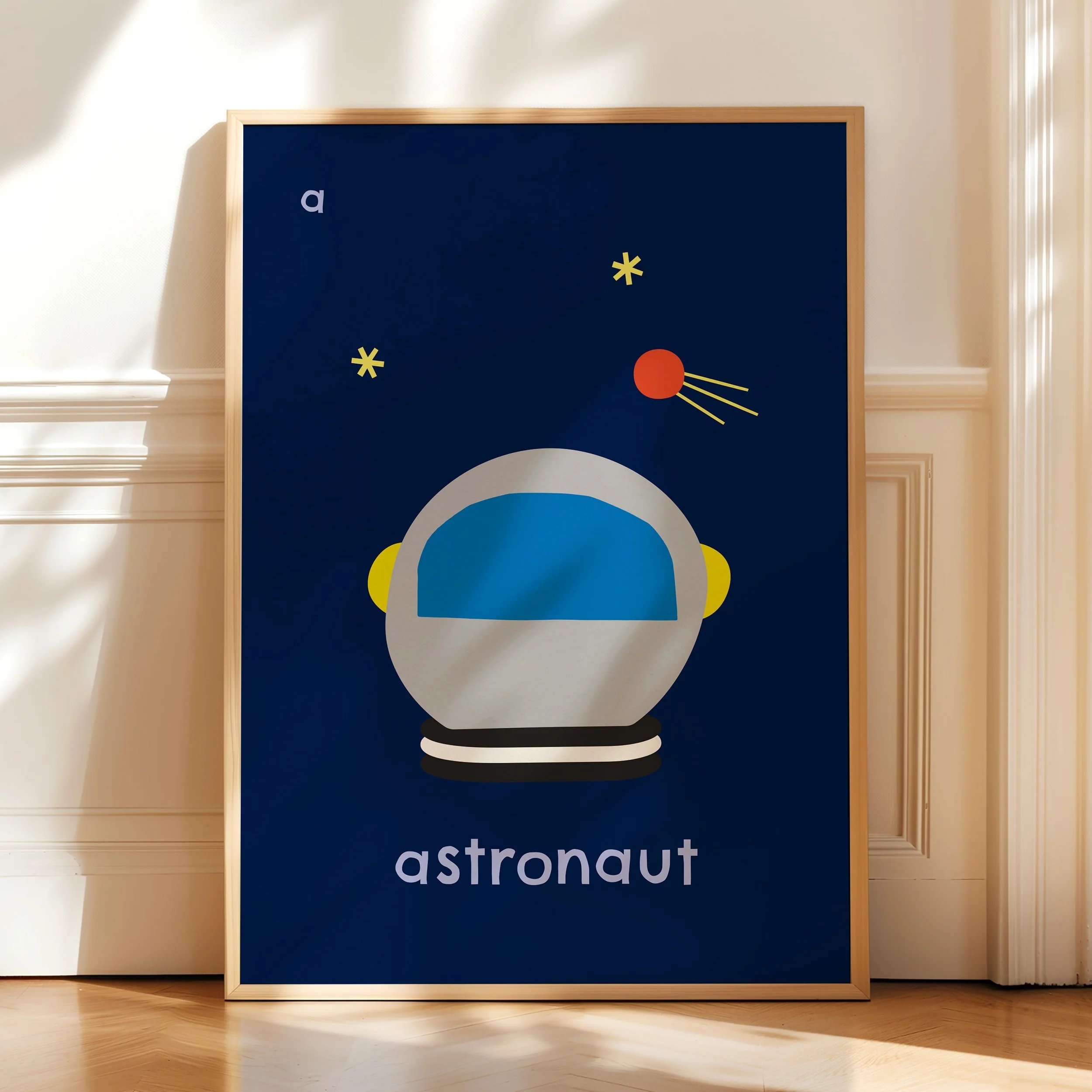 A for Astronaut- Alphabet Art Print - Image 2