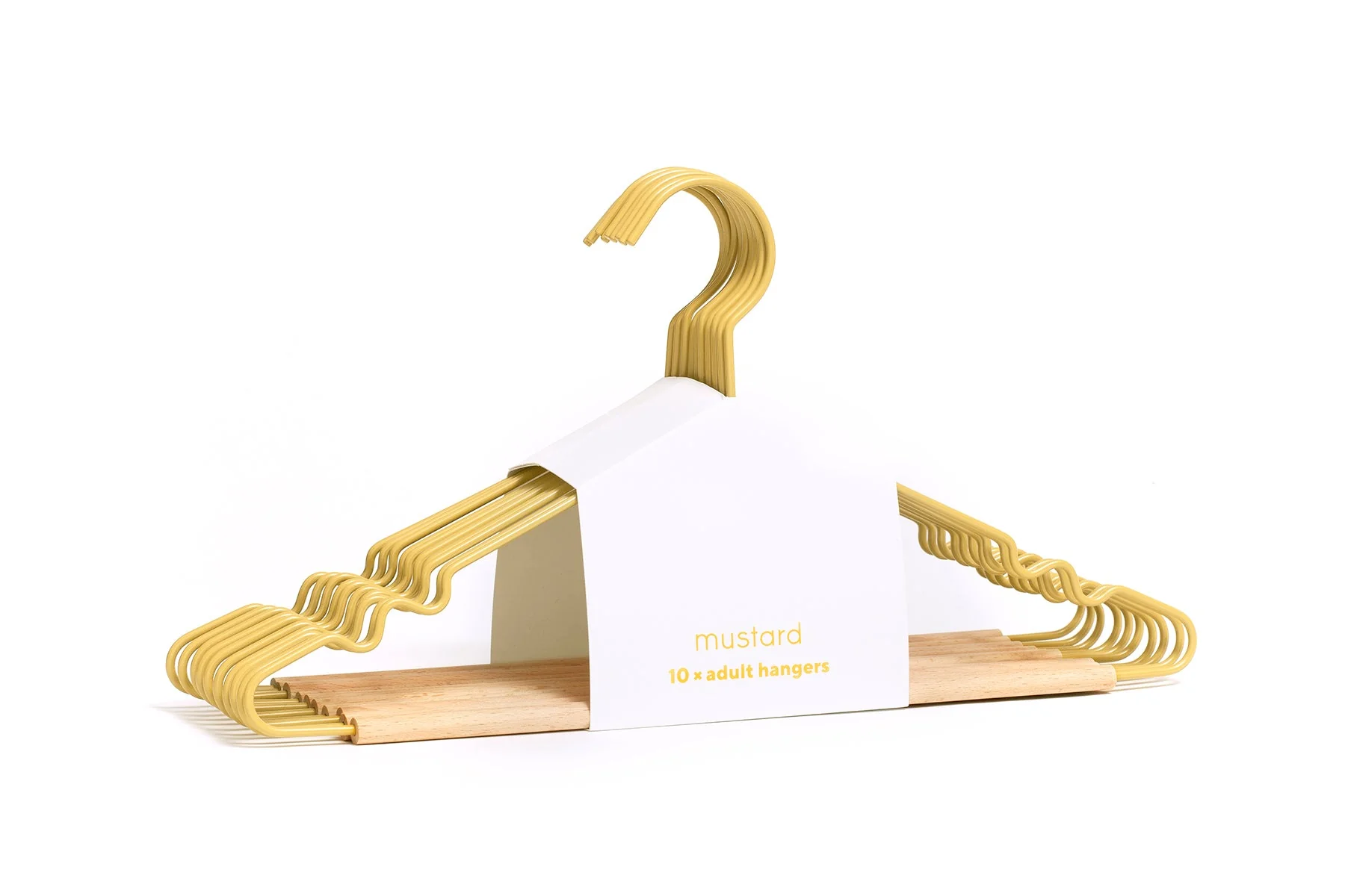Adult Coated Wire Top Hangers Set of 10 (Butter) - Image 2
