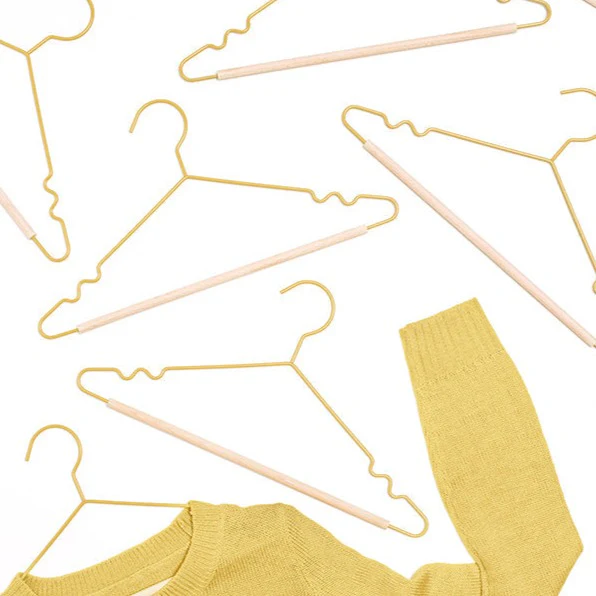 Adult Coated Wire Top Hangers Set of 10 (Butter) - Image 3