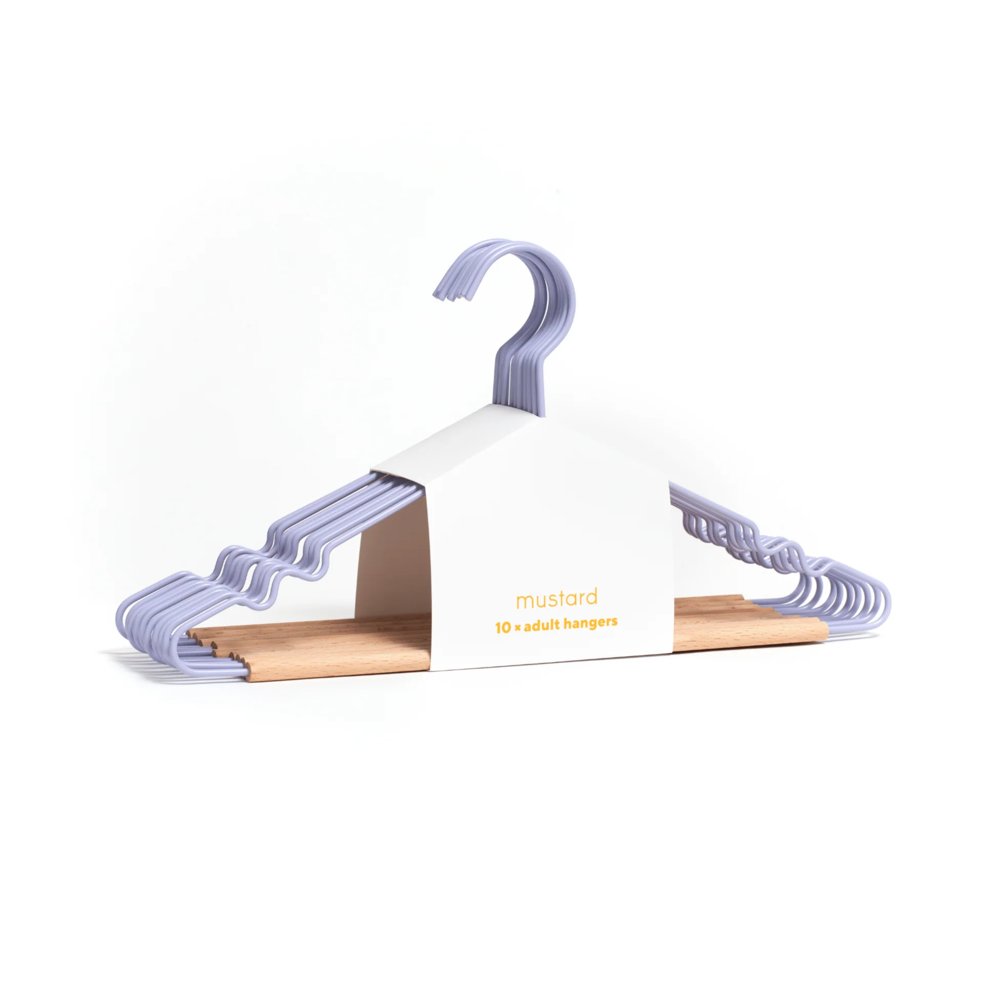 Adult Coated Wire Top Hangers Set of 10 (Lilac) - Image 2