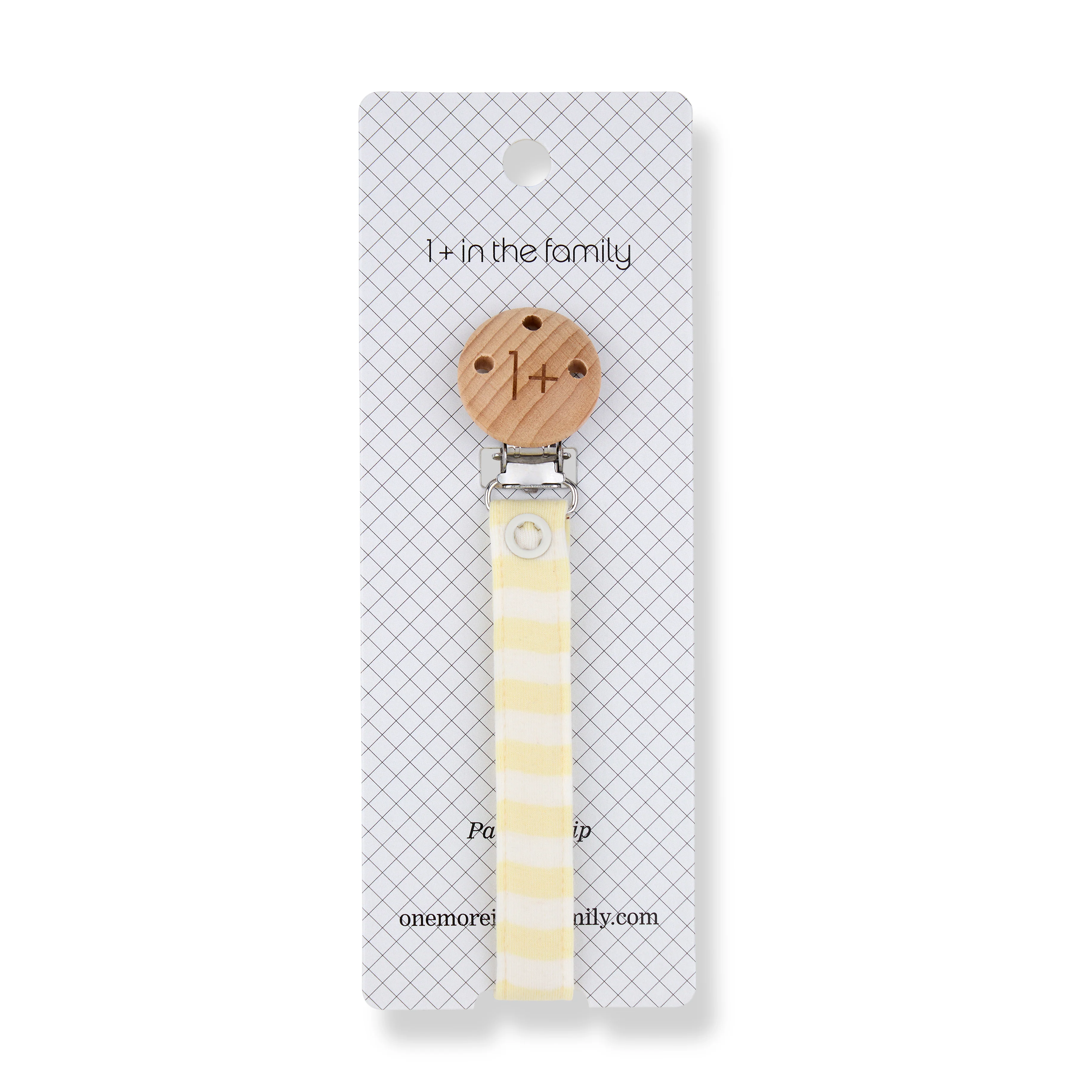 Aina Striped Dummy Pacifier Clip (Pastel Yellow) - Image 2