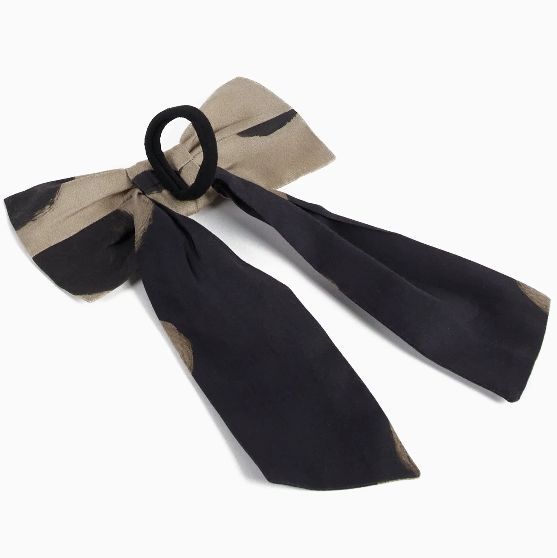 Alda Polka Dot Cotton Hair Clip (Black) - Image 3