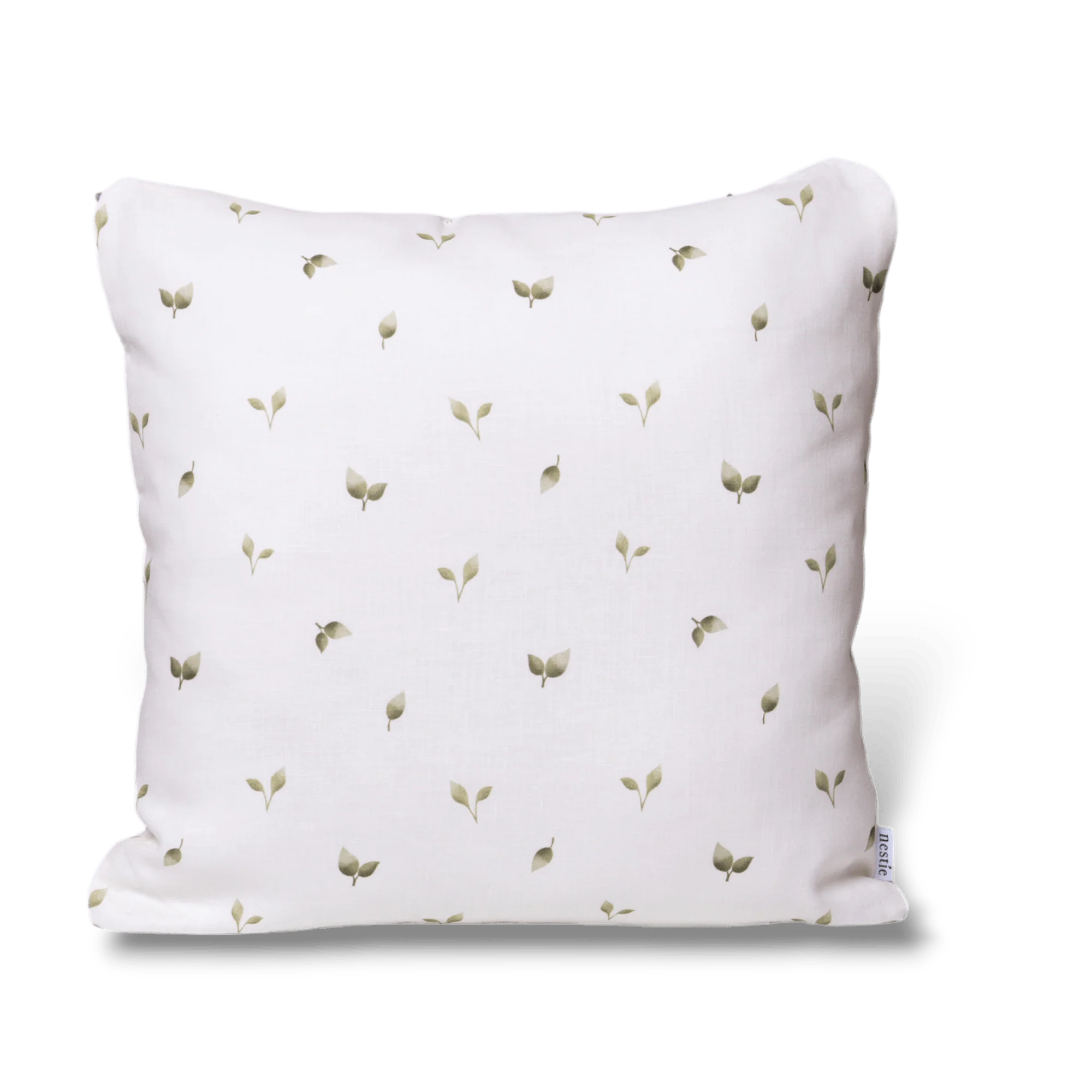 Allotment Leaf Print Linen Cushion - Image 4