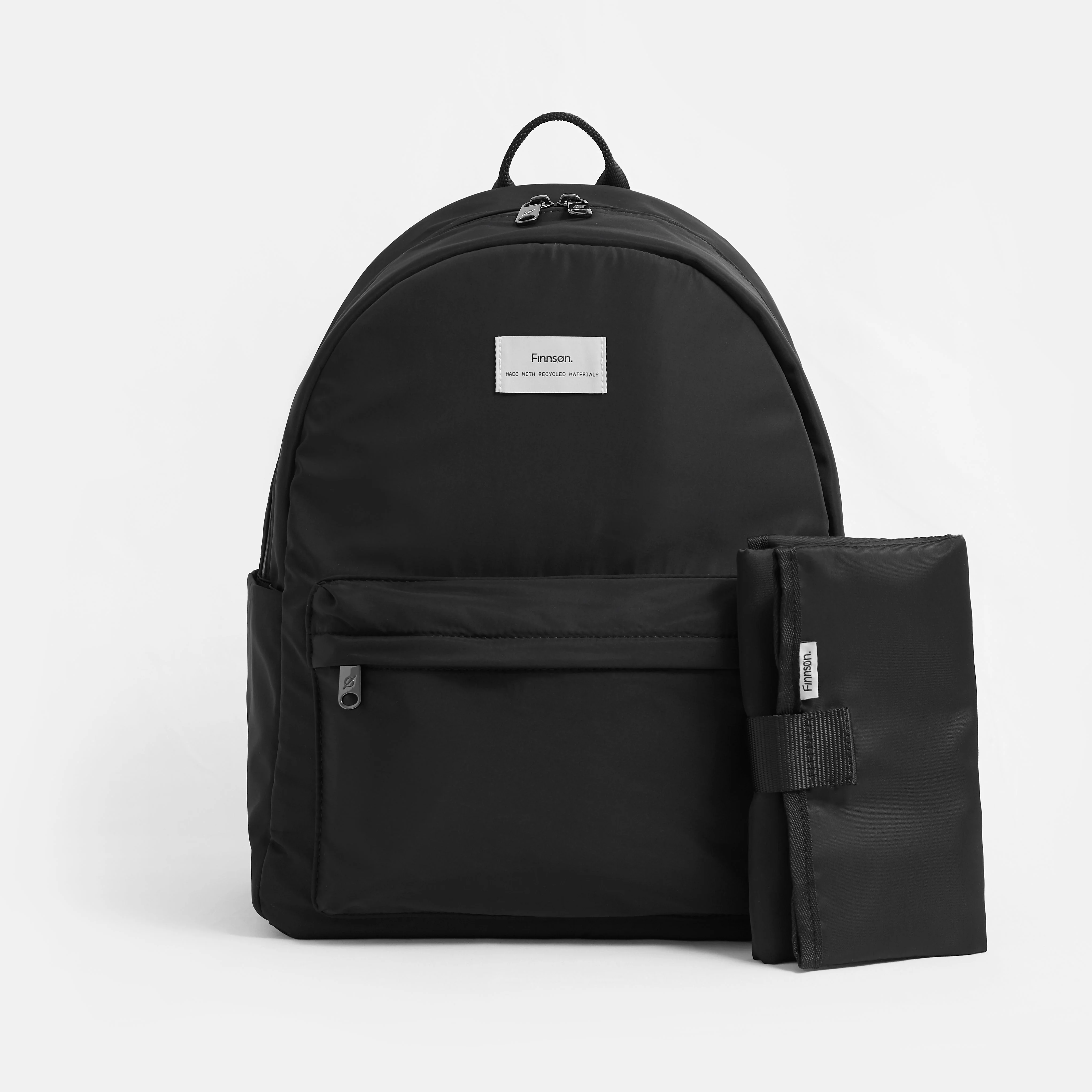 Ana Eco Baby Change Backpack + Quilted Change Mat (Black) - Image 3
