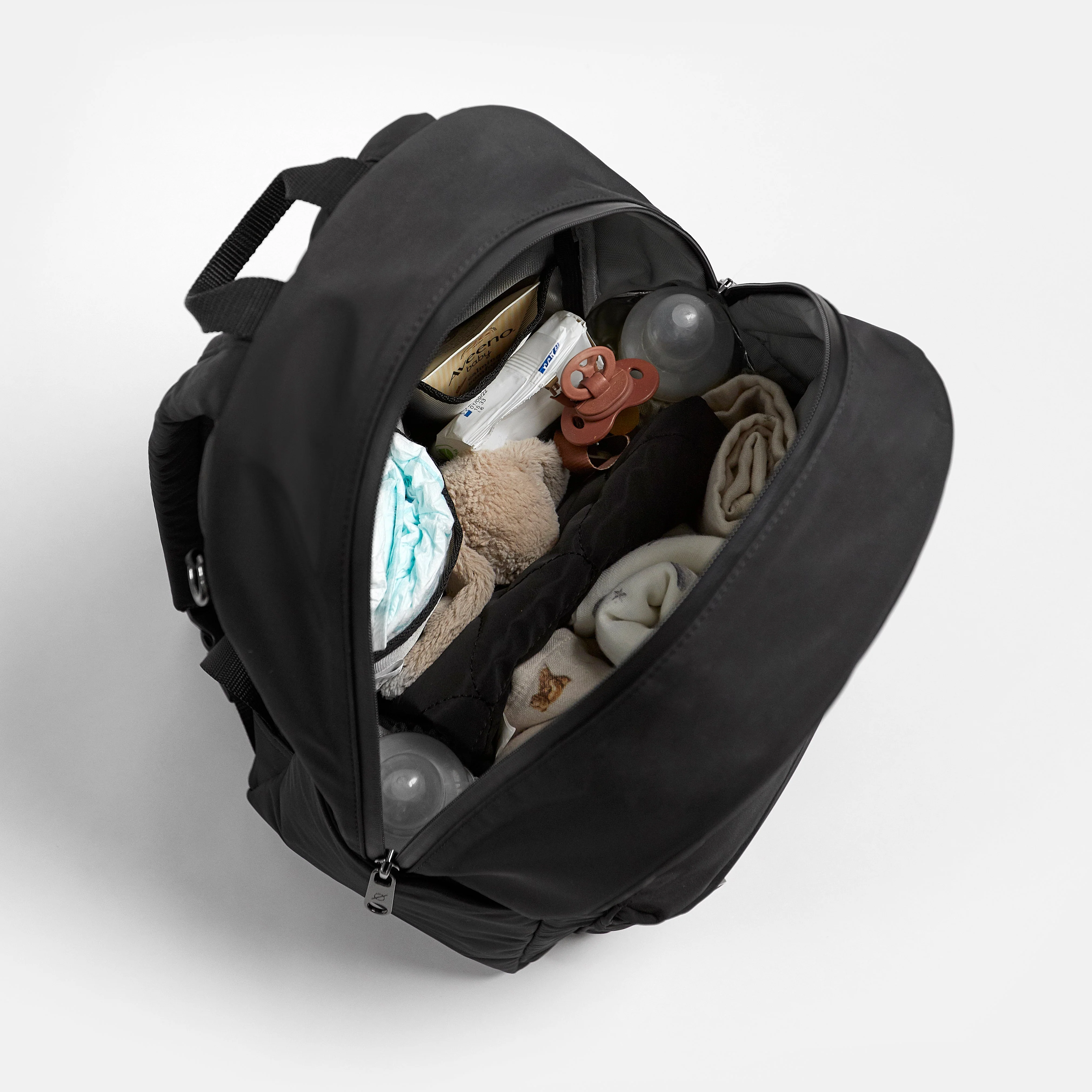 Ana Eco Baby Change Backpack + Quilted Change Mat (Black) - Image 7