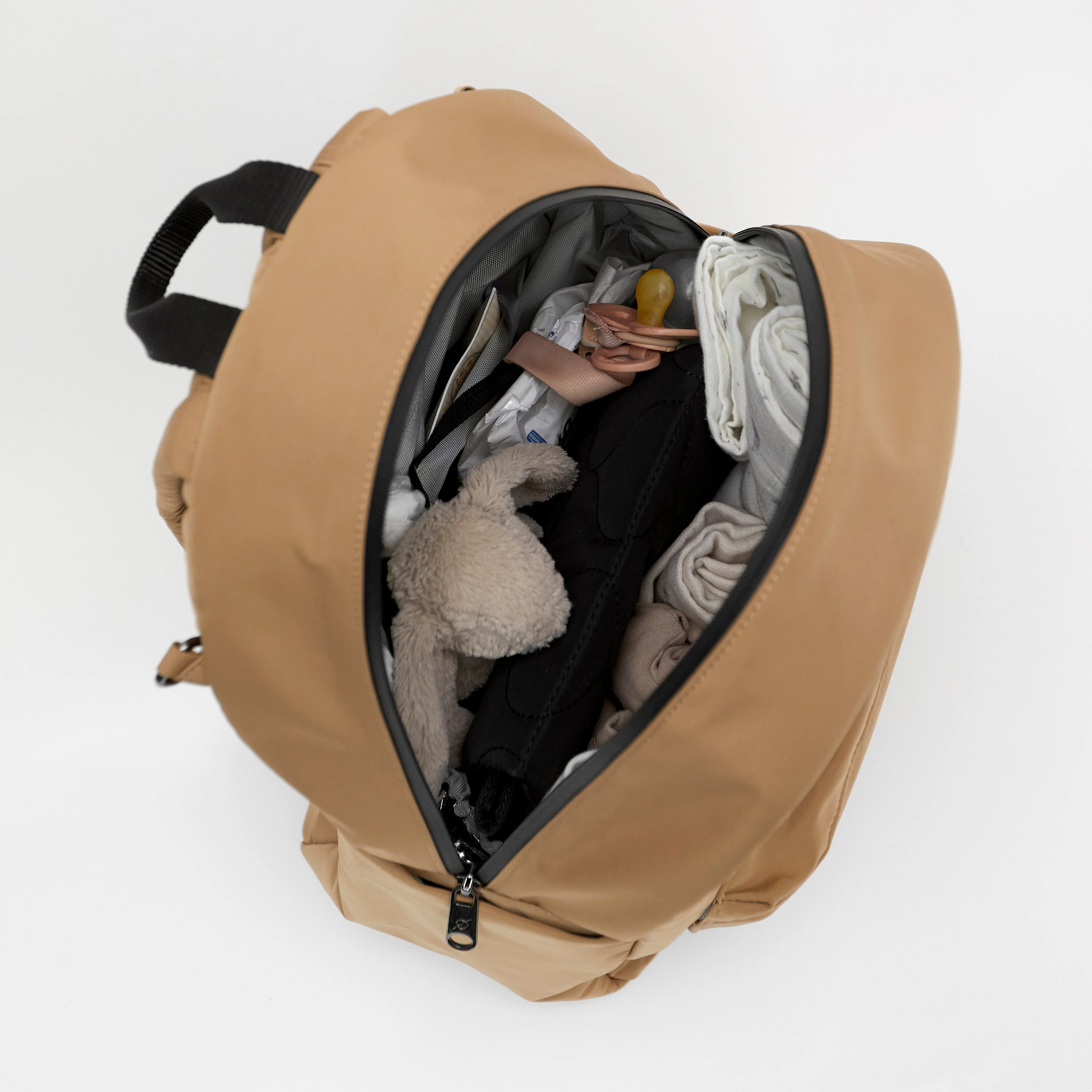 Ana Eco Baby Change Backpack + Quilted Change Mat (Camel) - Image 10
