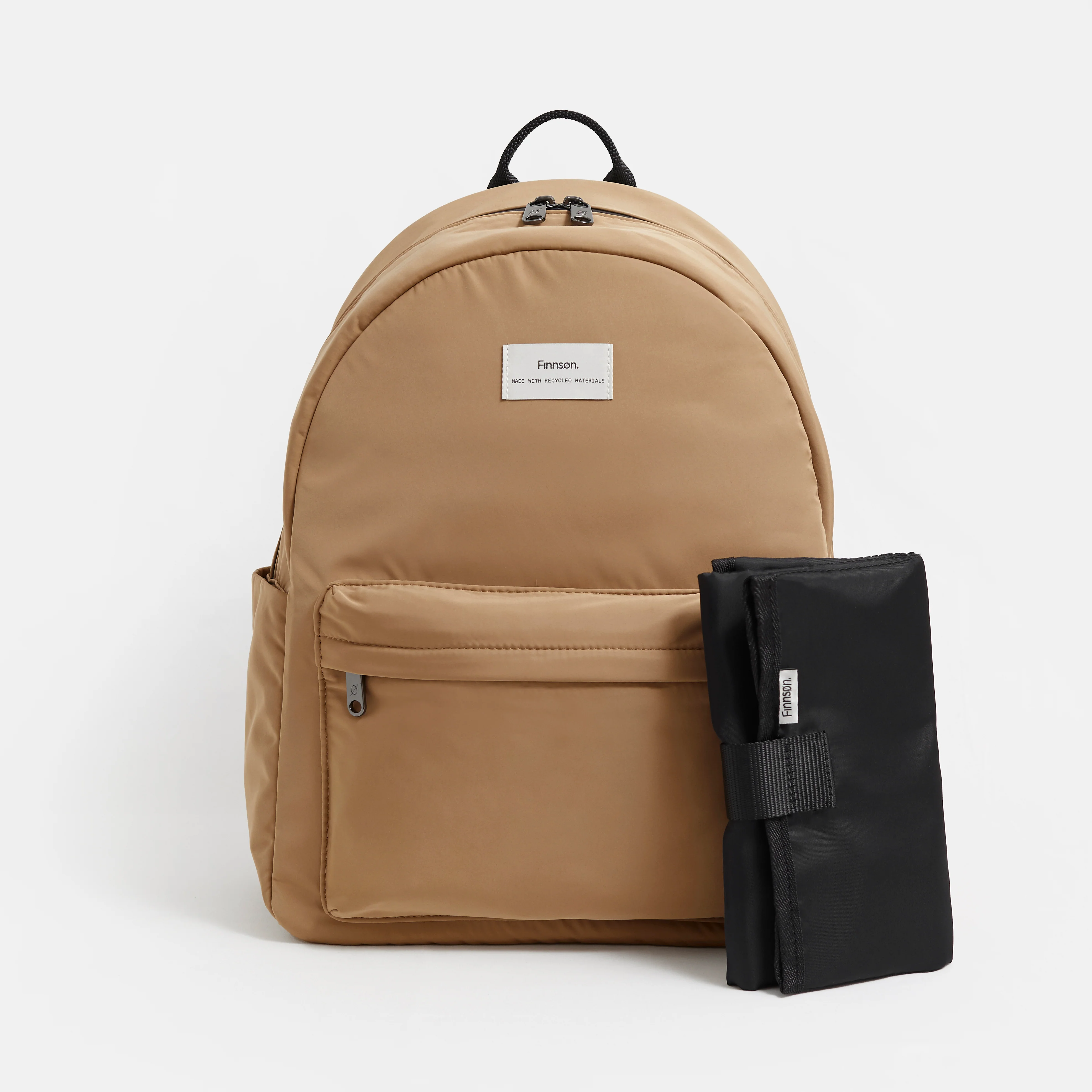 Ana Eco Baby Change Backpack + Quilted Change Mat (Camel) - Image 11