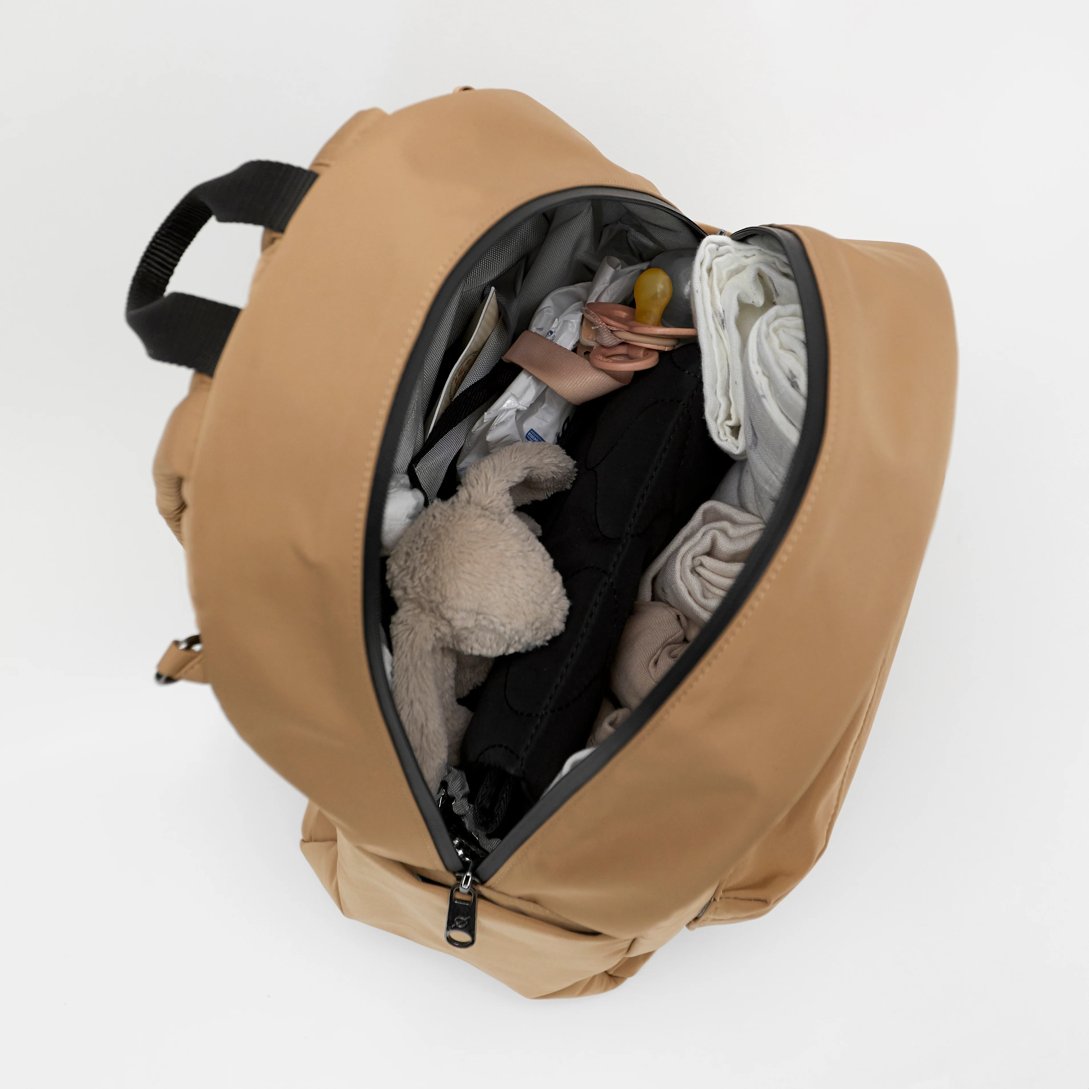 Ana Eco Baby Change Backpack + Quilted Change Mat (Camel) - Image 15
