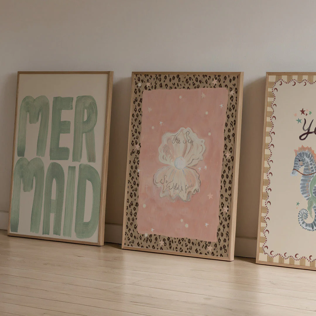 Aqua Mermaid Word-Art Print - Image 2