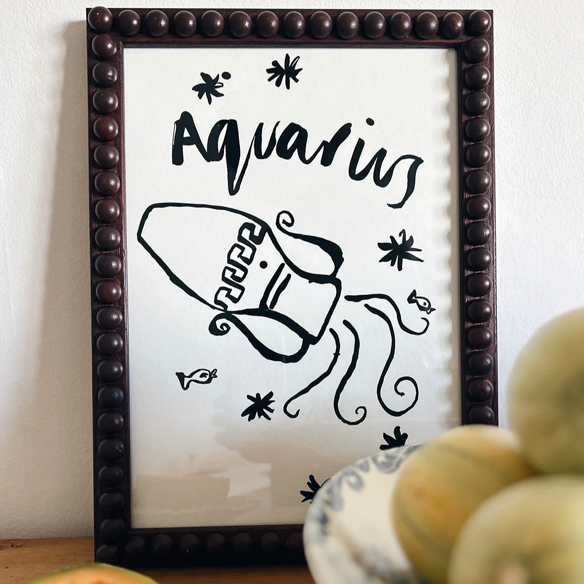 Aquarius Star Sign Art Print - Image 4
