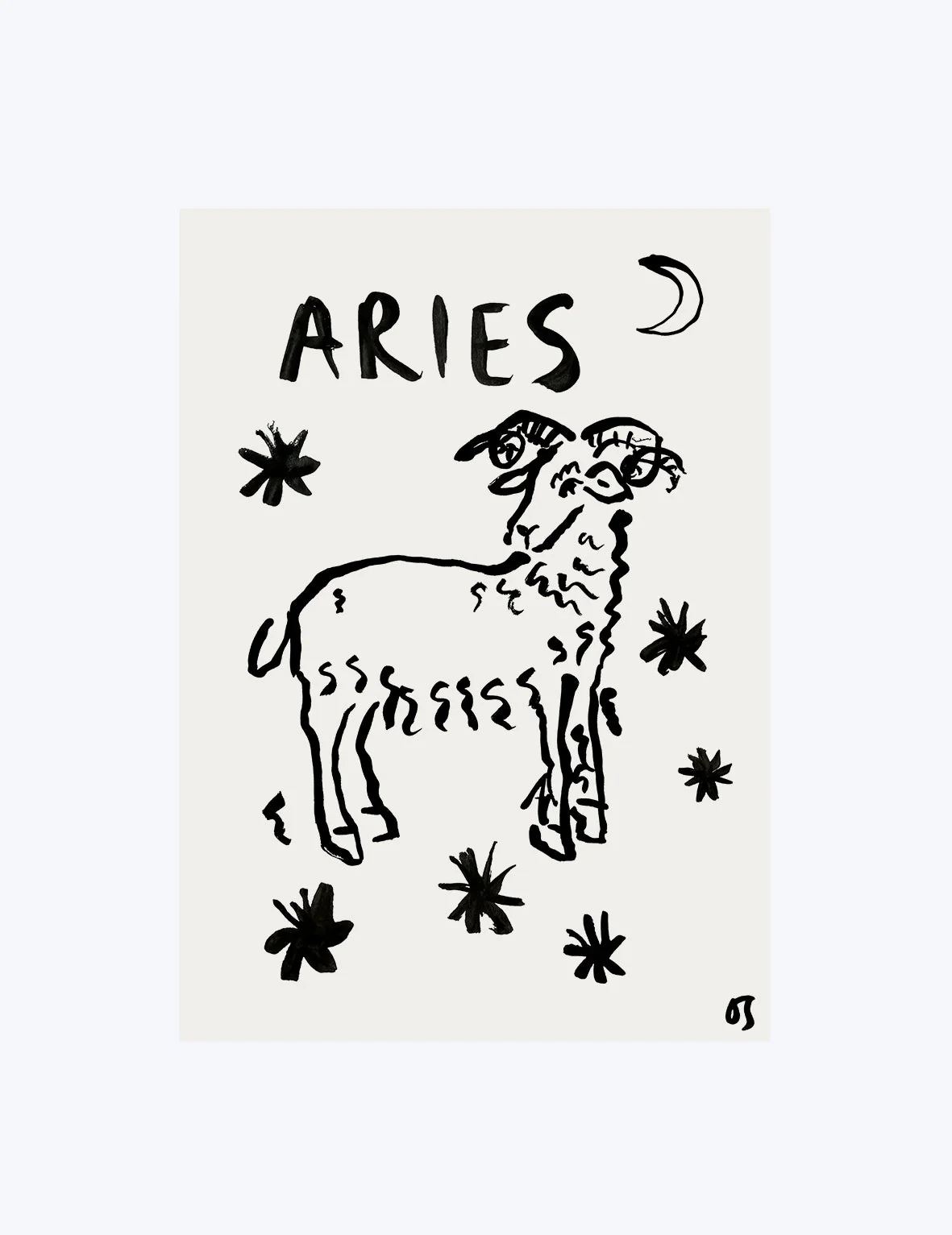 Aries Star Sign Art Print - Image 2