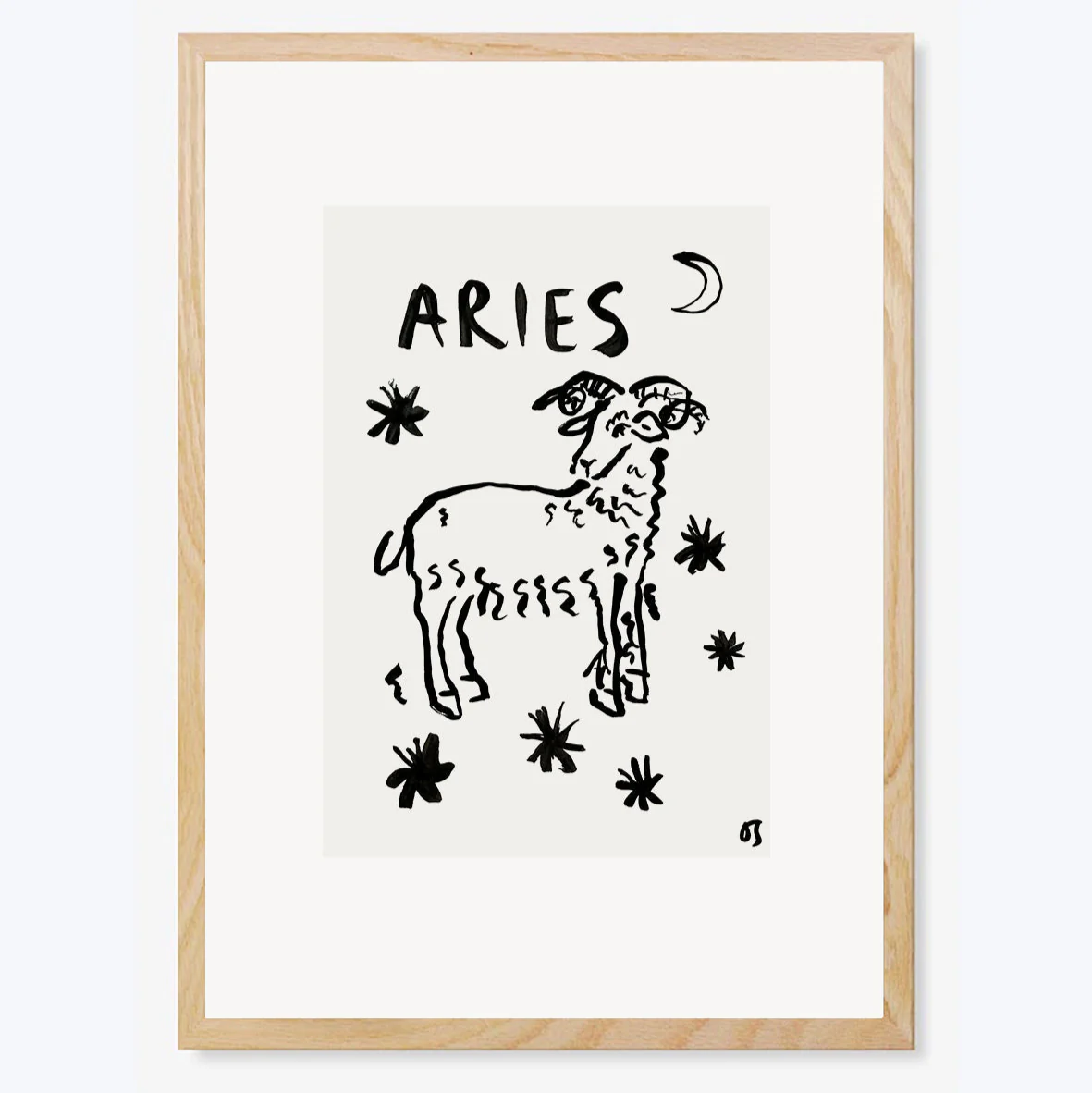 Aries Star Sign Art Print - Image 3
