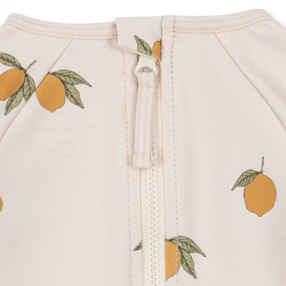 Aster Lemon Print Rash Guard Swim Onesie (Mon Grand Citron) - Image 3