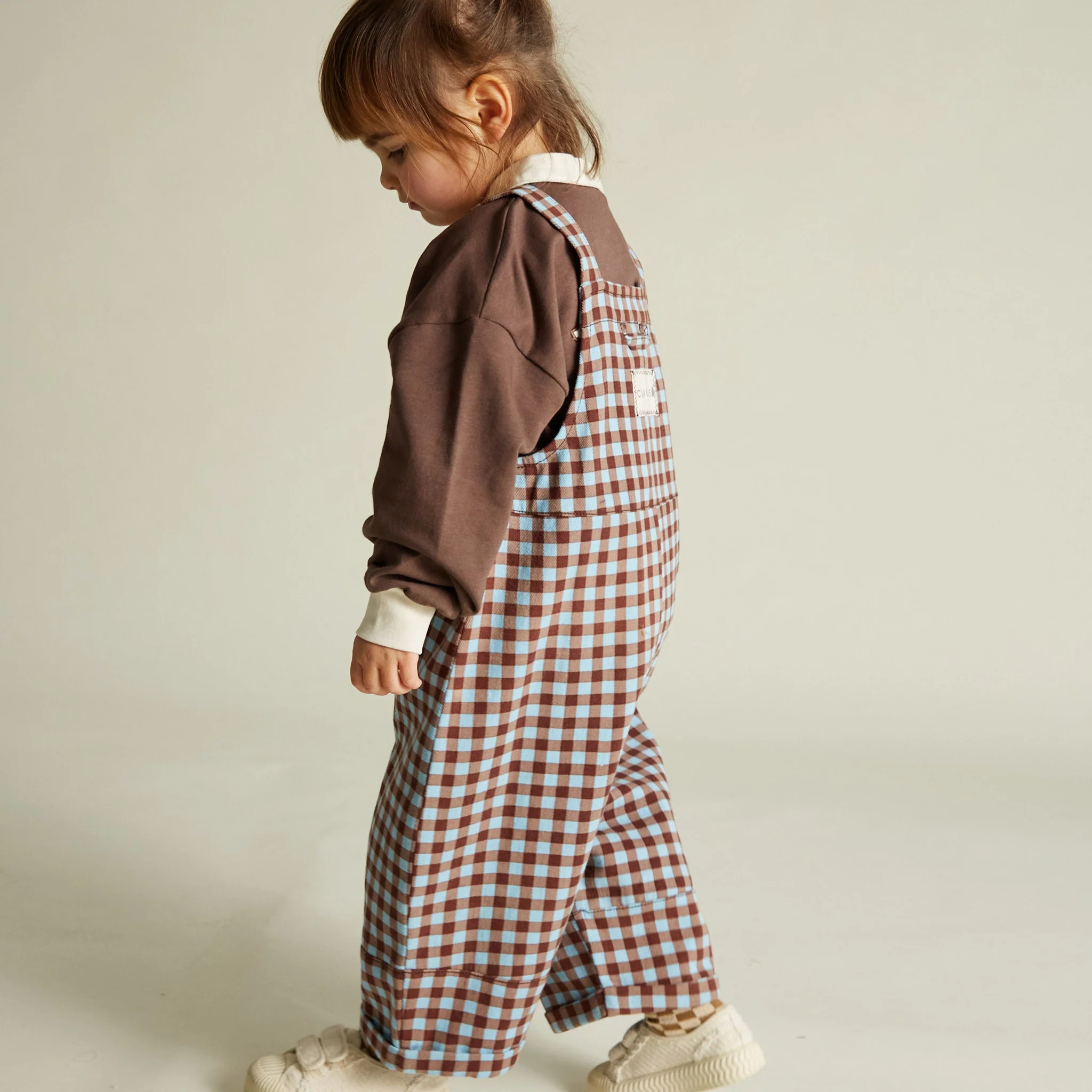 August Sky Gingham Cotton Dungarees - Image 4