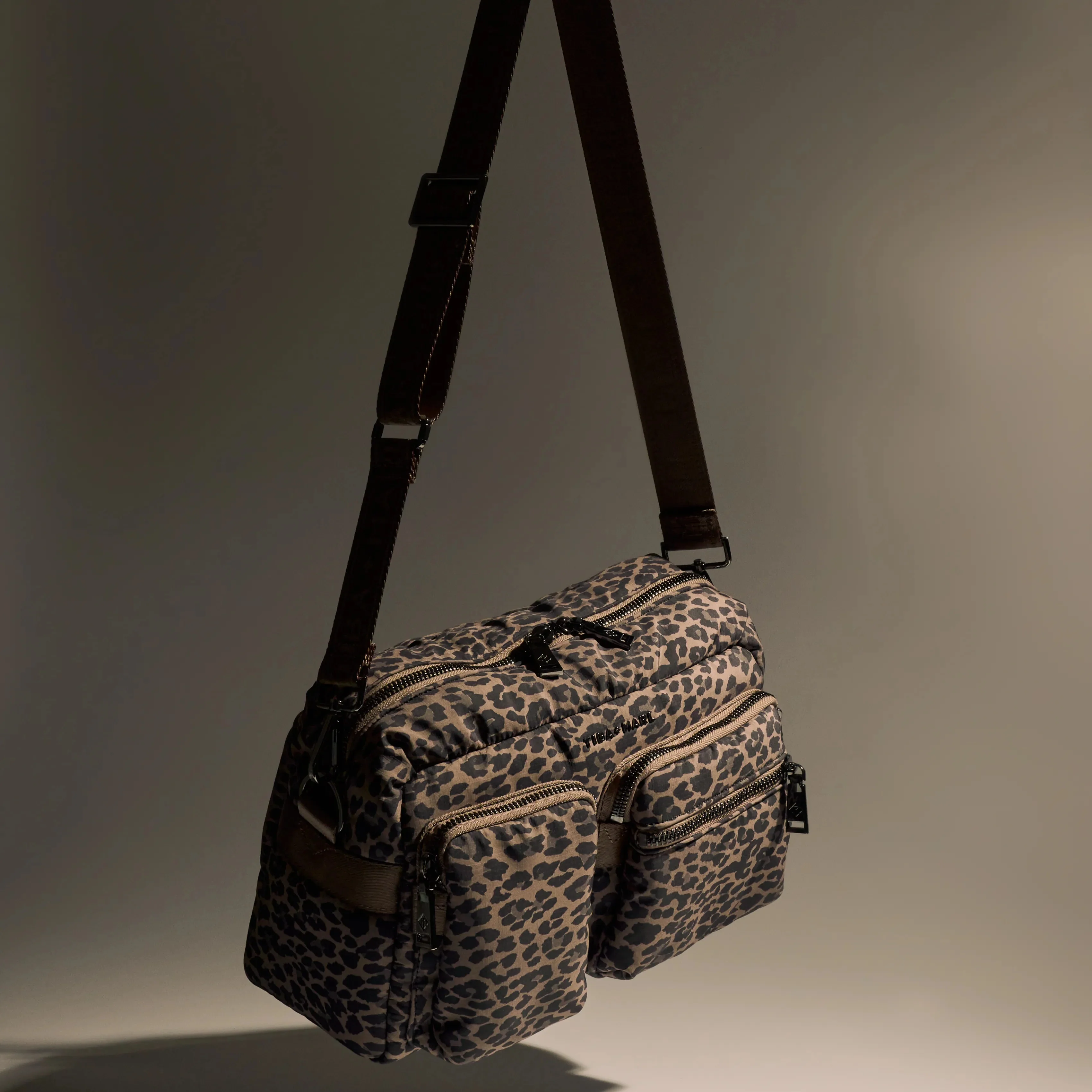 Axel Cross-Body Changing Bag Buggy Organiser (Brown Tonal Leopard) - Image 10