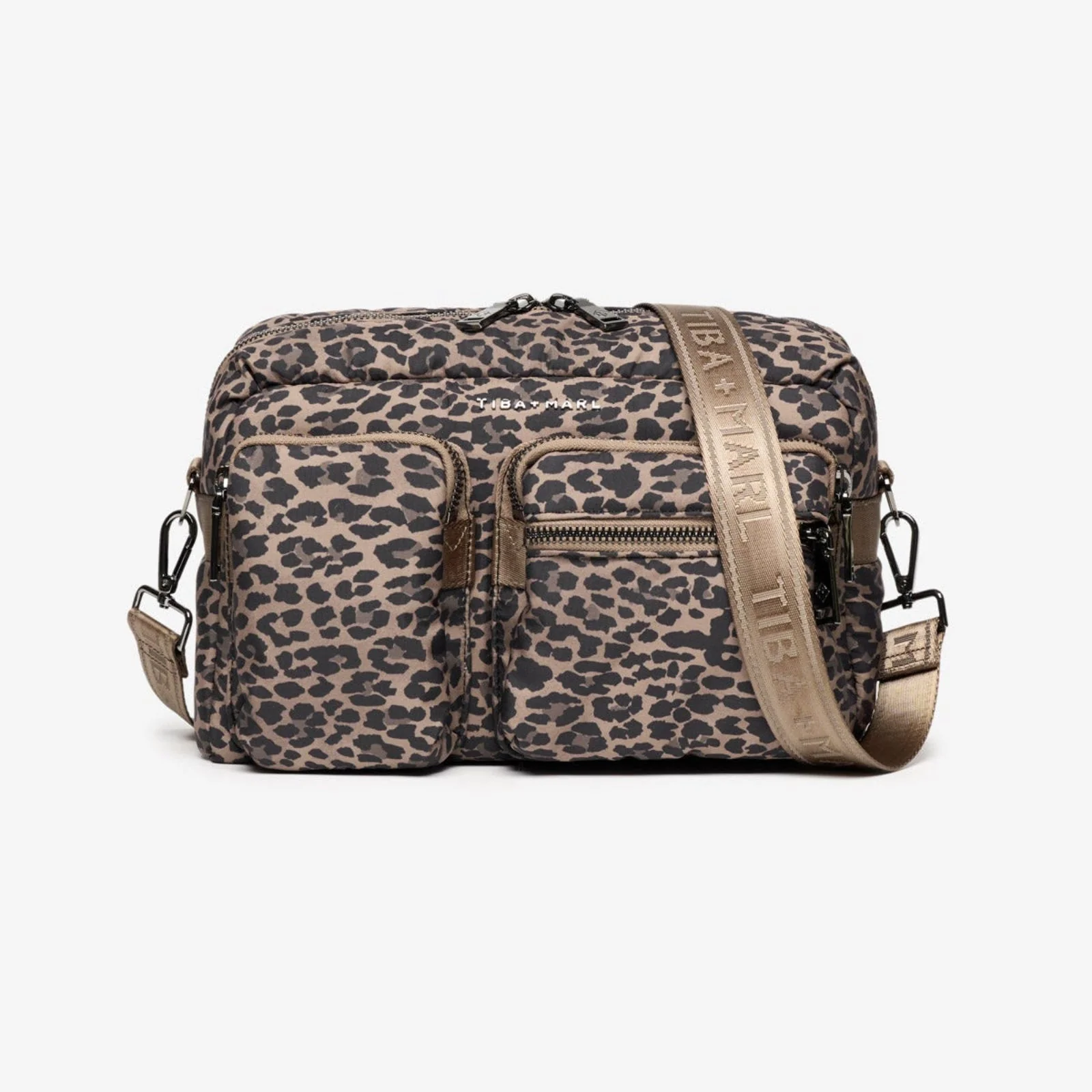 Axel Cross-Body Changing Bag Buggy Organiser (Brown Tonal Leopard) - Image 3