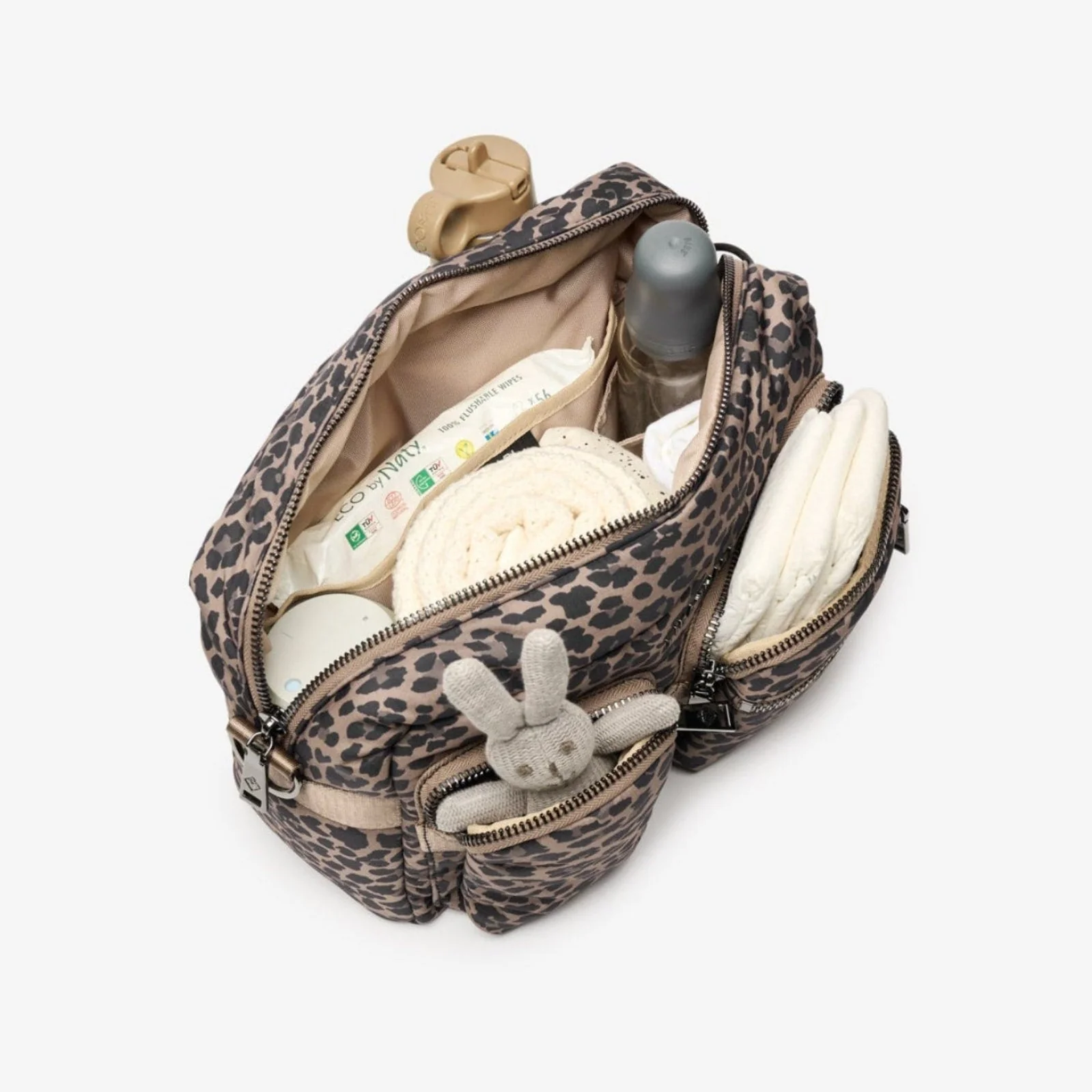 Axel Cross-Body Changing Bag Buggy Organiser (Brown Tonal Leopard) - Image 8