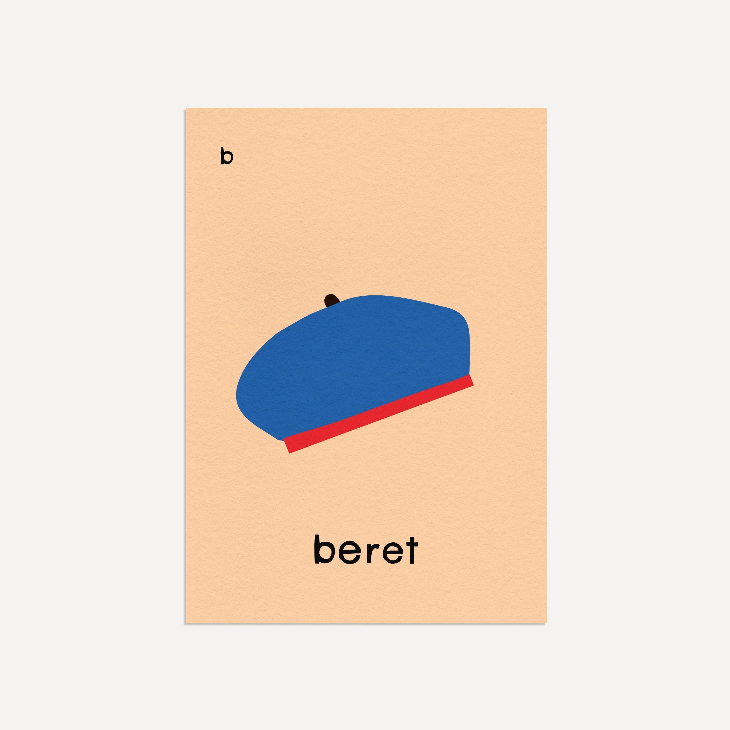 B for Beret- Alphabet Art Print - Image 3