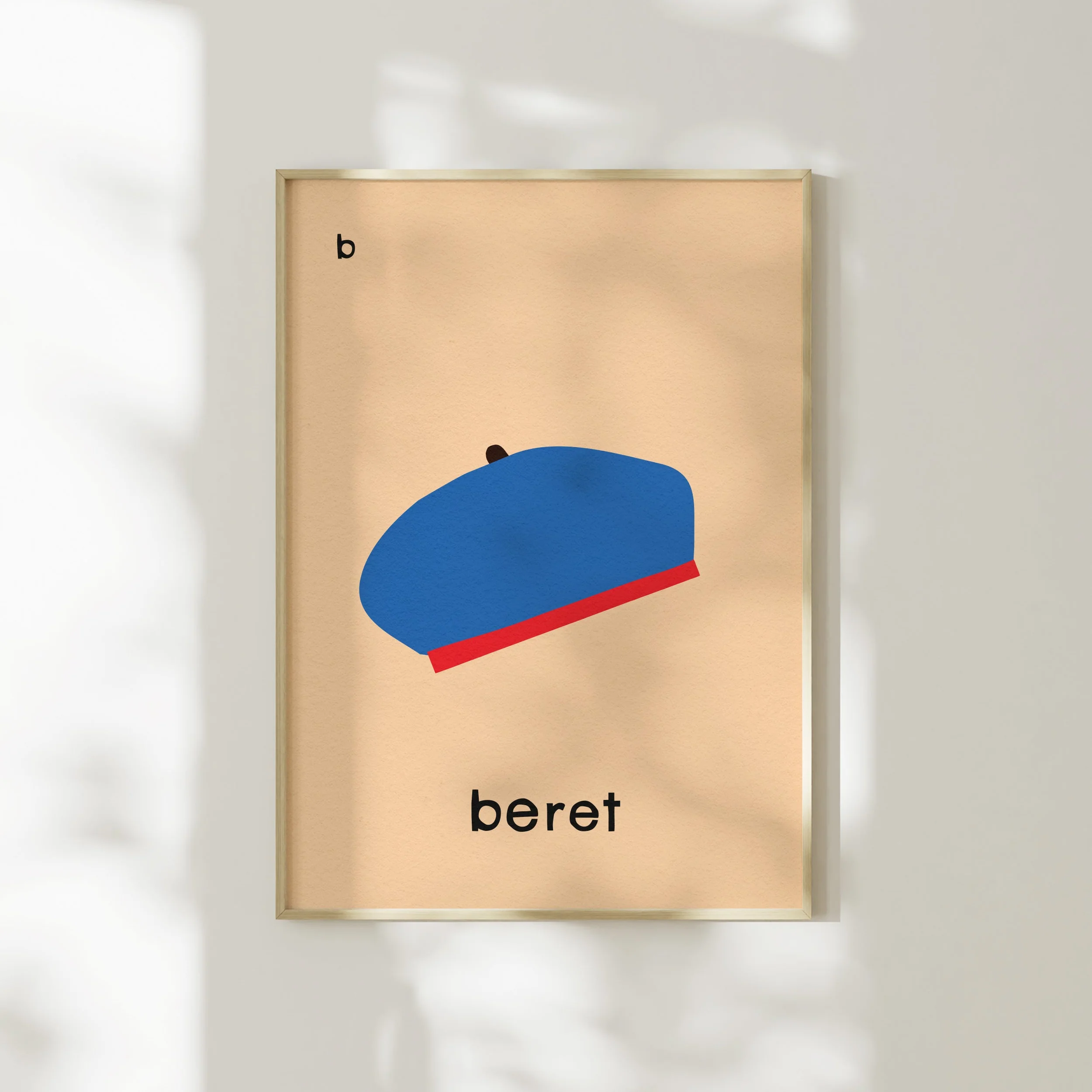 B for Beret- Alphabet Art Print - Image 4