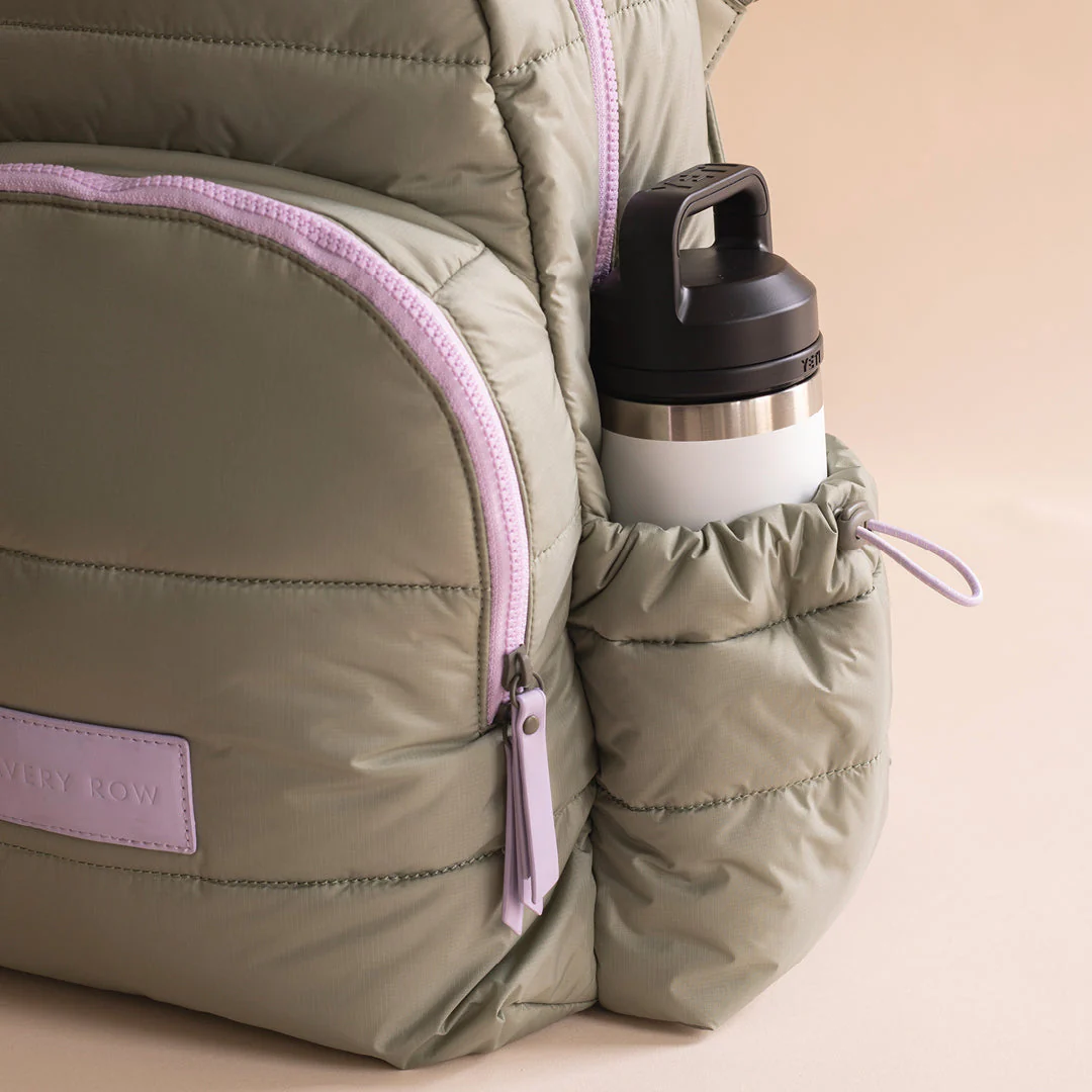 Baby Changing Backpack with Stroller Clips, Mat + Pouch (Olive) - Image 5