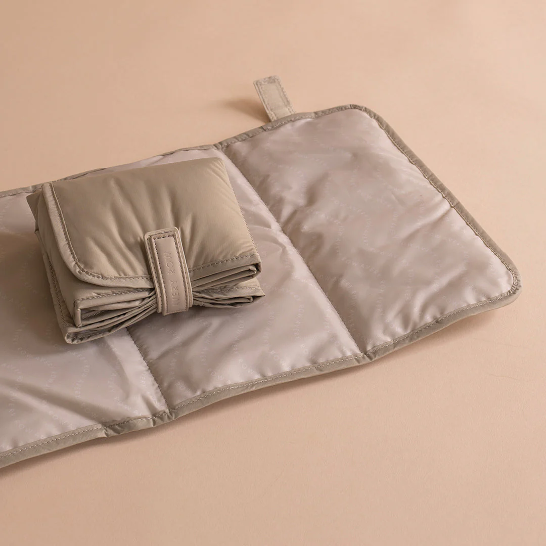 Baby Changing Backpack with Stroller Clips, Mat + Pouch (Oyster) - Image 13