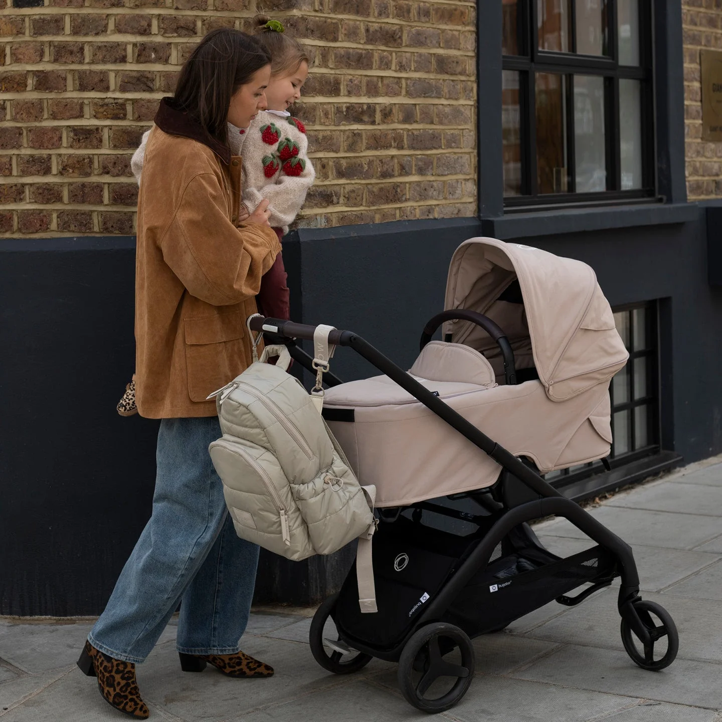 Baby Changing Backpack with Stroller Clips, Mat + Pouch (Oyster) - Image 18