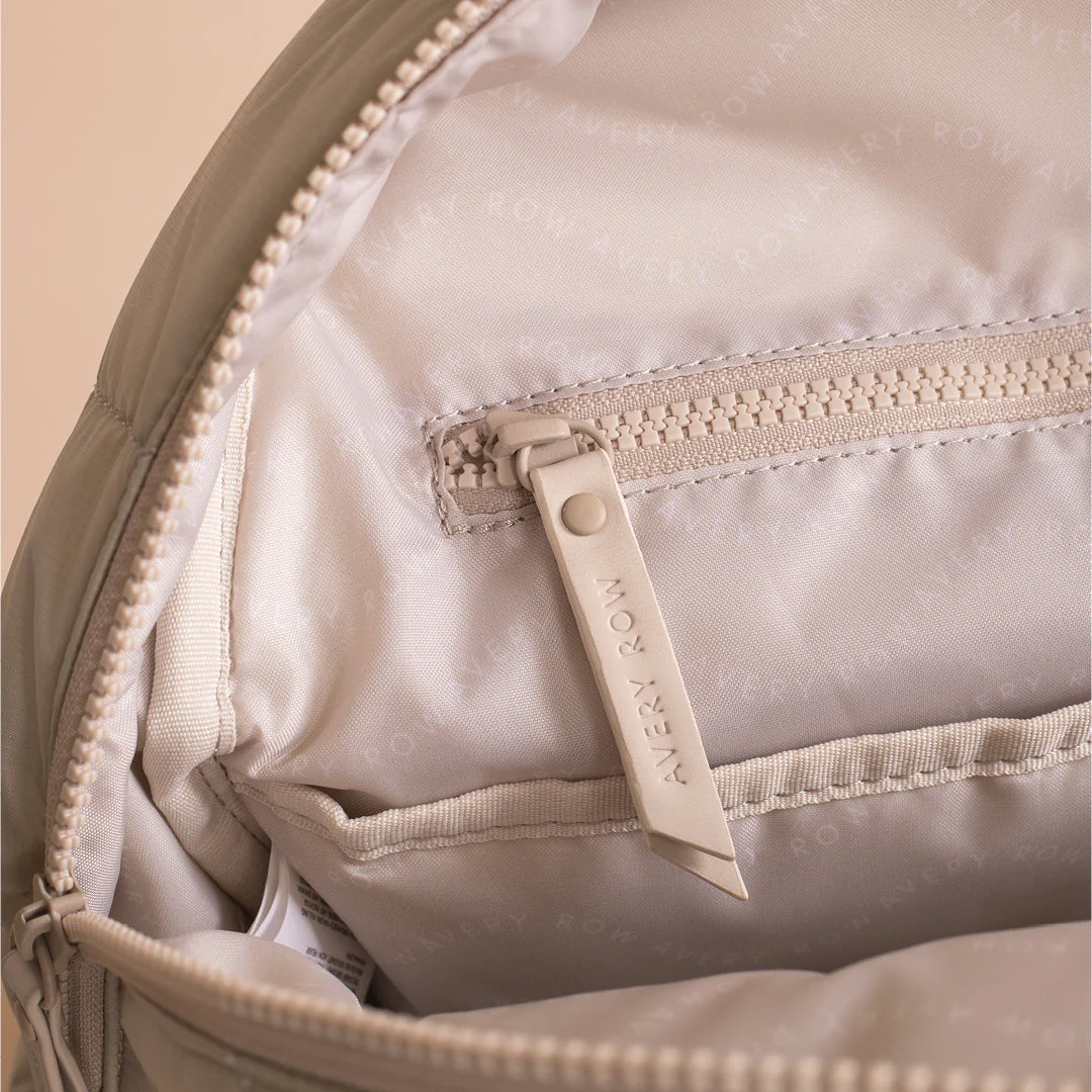 Baby Changing Backpack with Stroller Clips, Mat + Pouch (Oyster) - Image 8