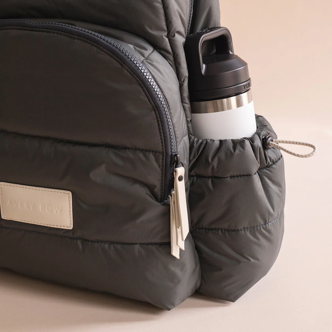 Baby Changing Backpack with Stroller Clips, Mat + Pouch (Soft Black) - Image 6
