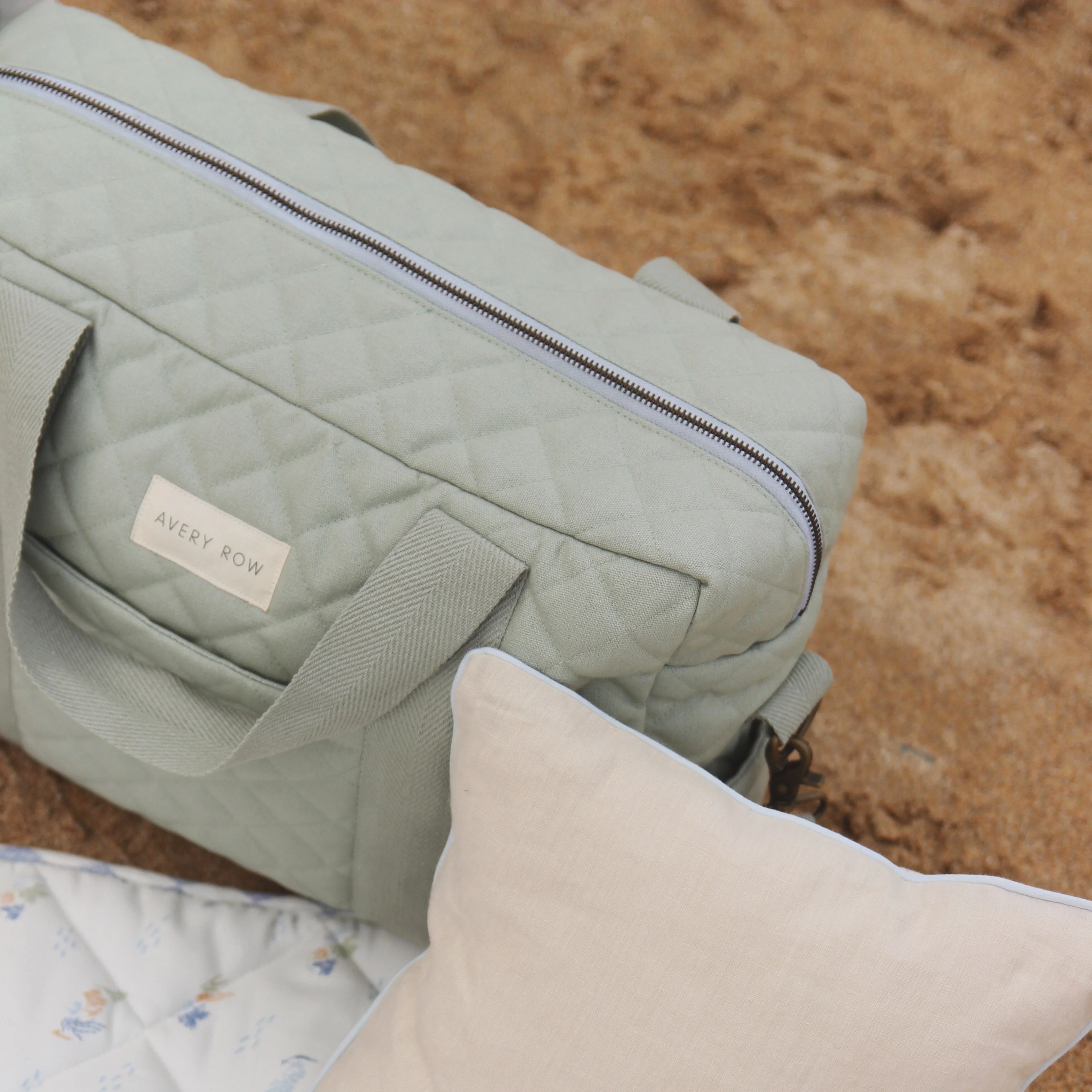 Baby Changing Bag with Pram Clips (Sage) - Image 10