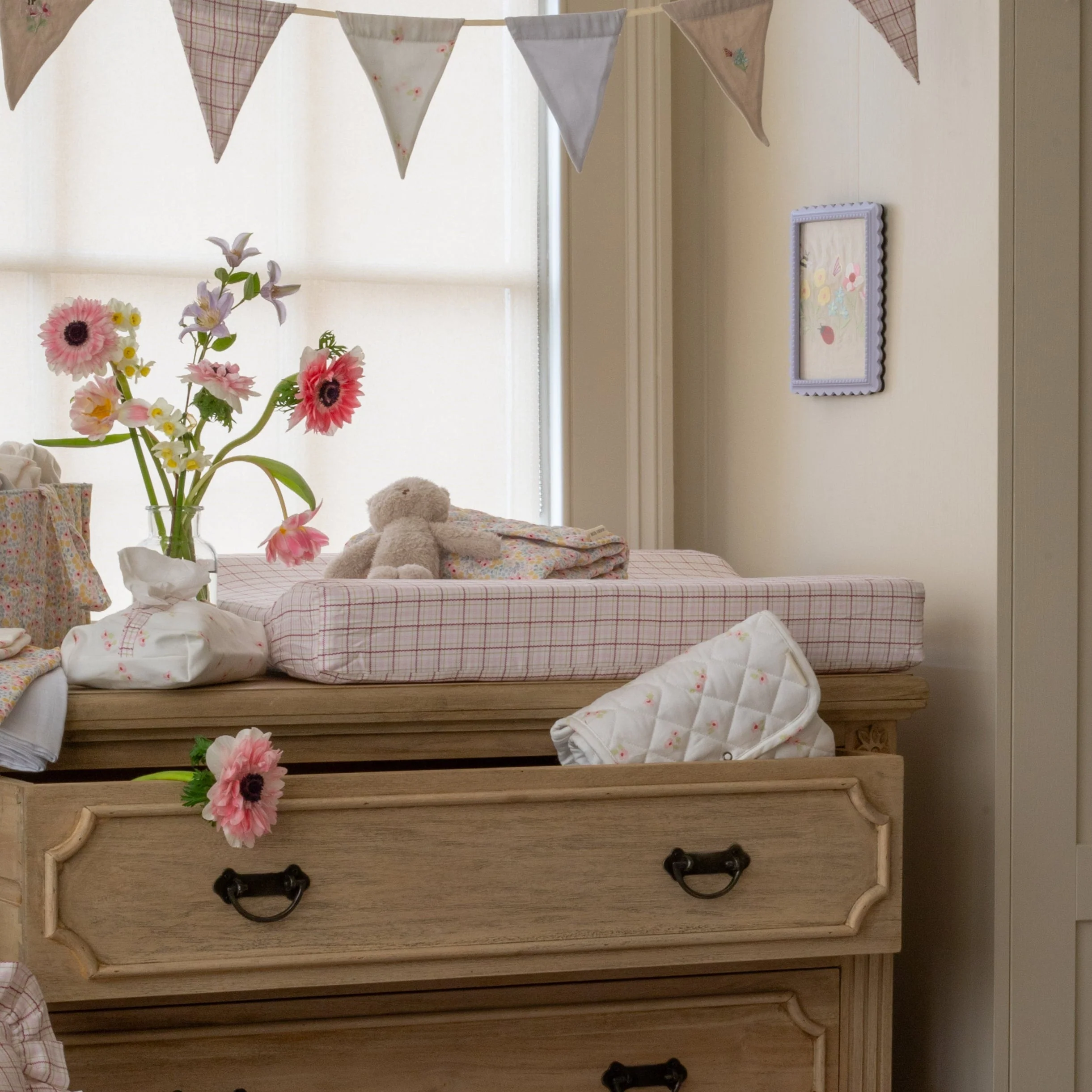 Baby Changing Mat (Pink Check) - Image 4