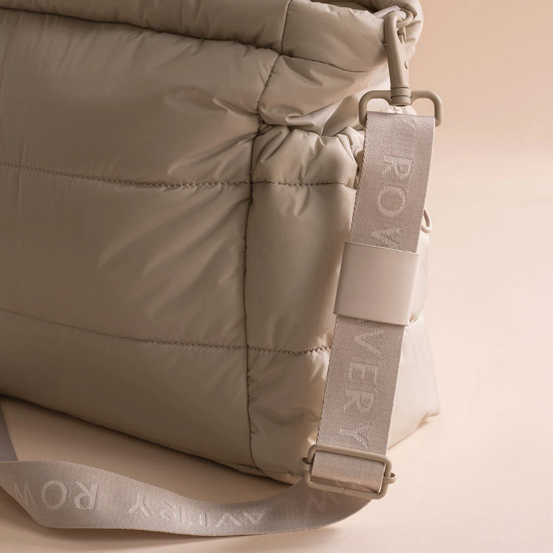 Baby Changing Tote Bag with Stroller Clips, Mat + Pouch (Oyster) - Image 9