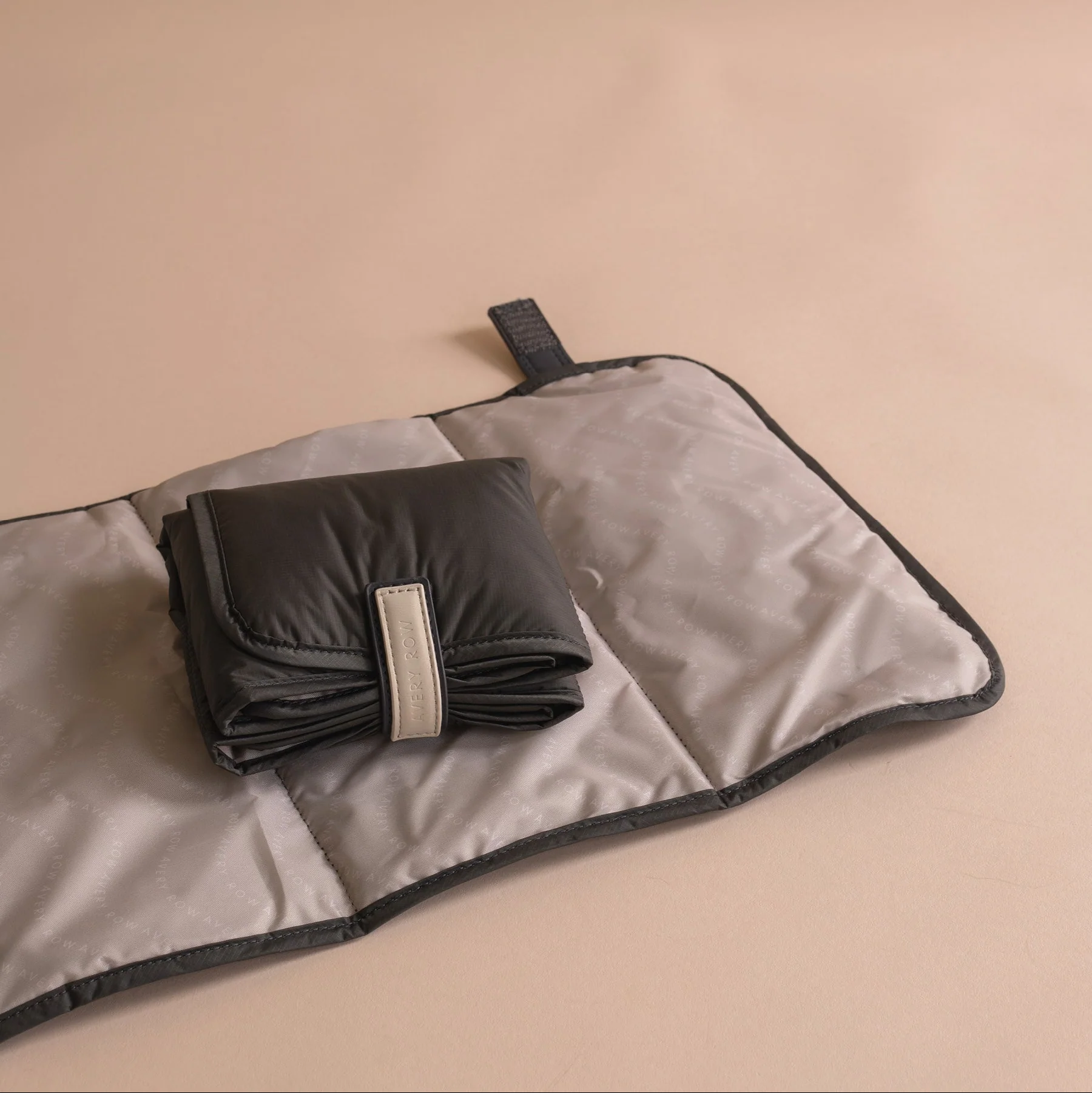 Baby Changing Tote Bag with Stroller Clips, Mat + Pouch (Soft Black) - Image 11