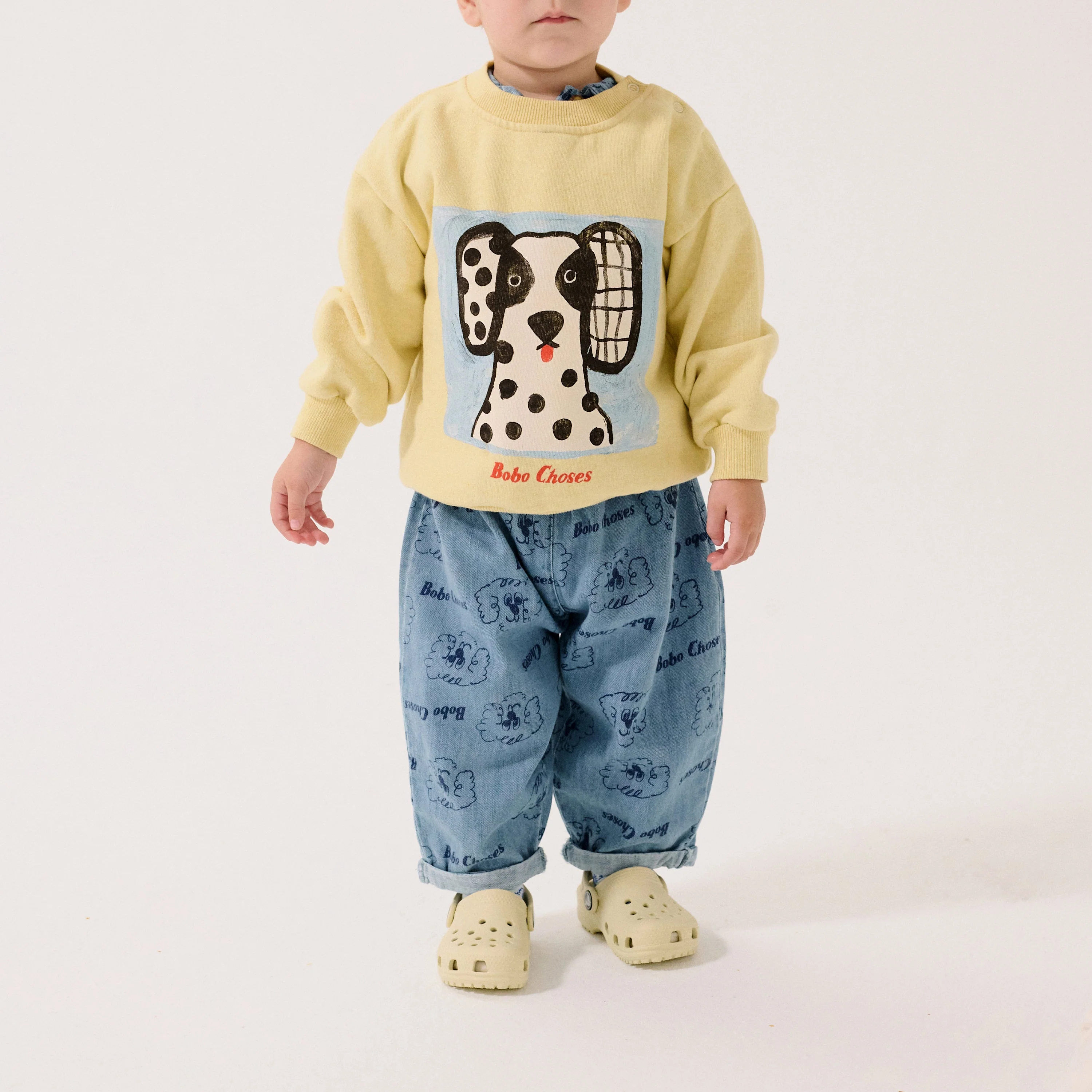 Van Dog Face Cotton Jumper (Yellow) - Image 7