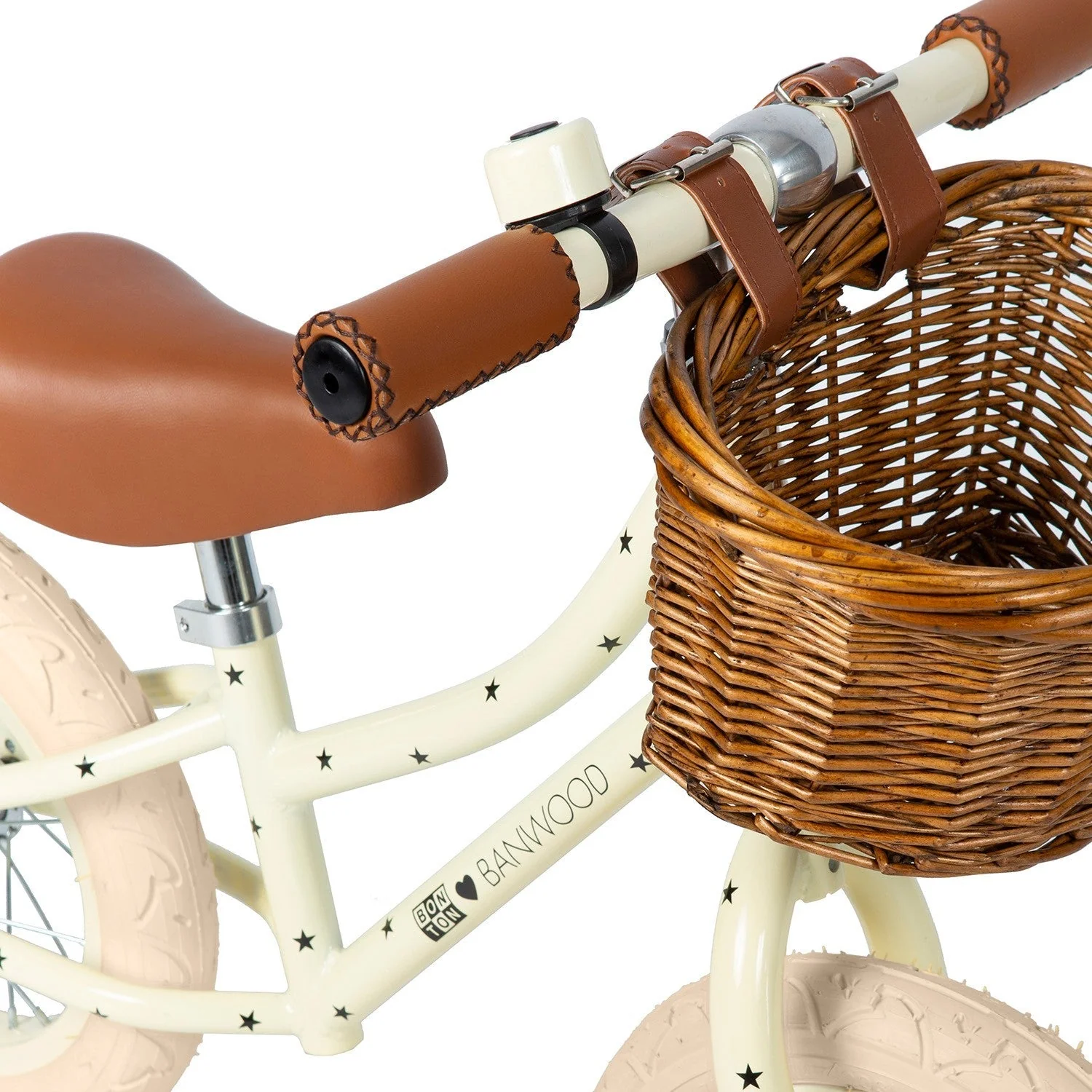 Banwood x Bonton Star Print First Go! Balance Bike (Cream) - Image 3