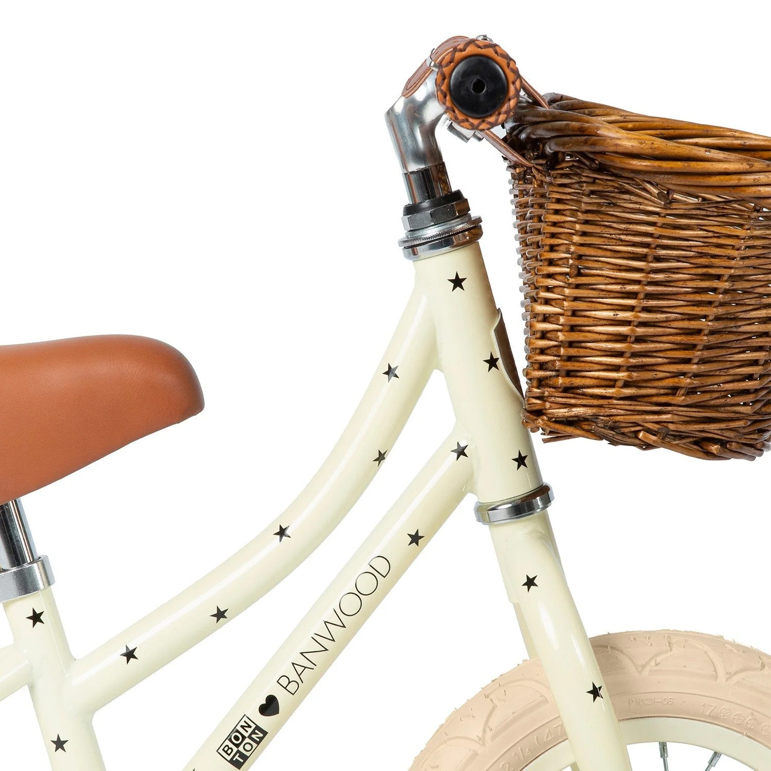 Banwood x Bonton Star Print First Go! Balance Bike (Cream) - Image 5