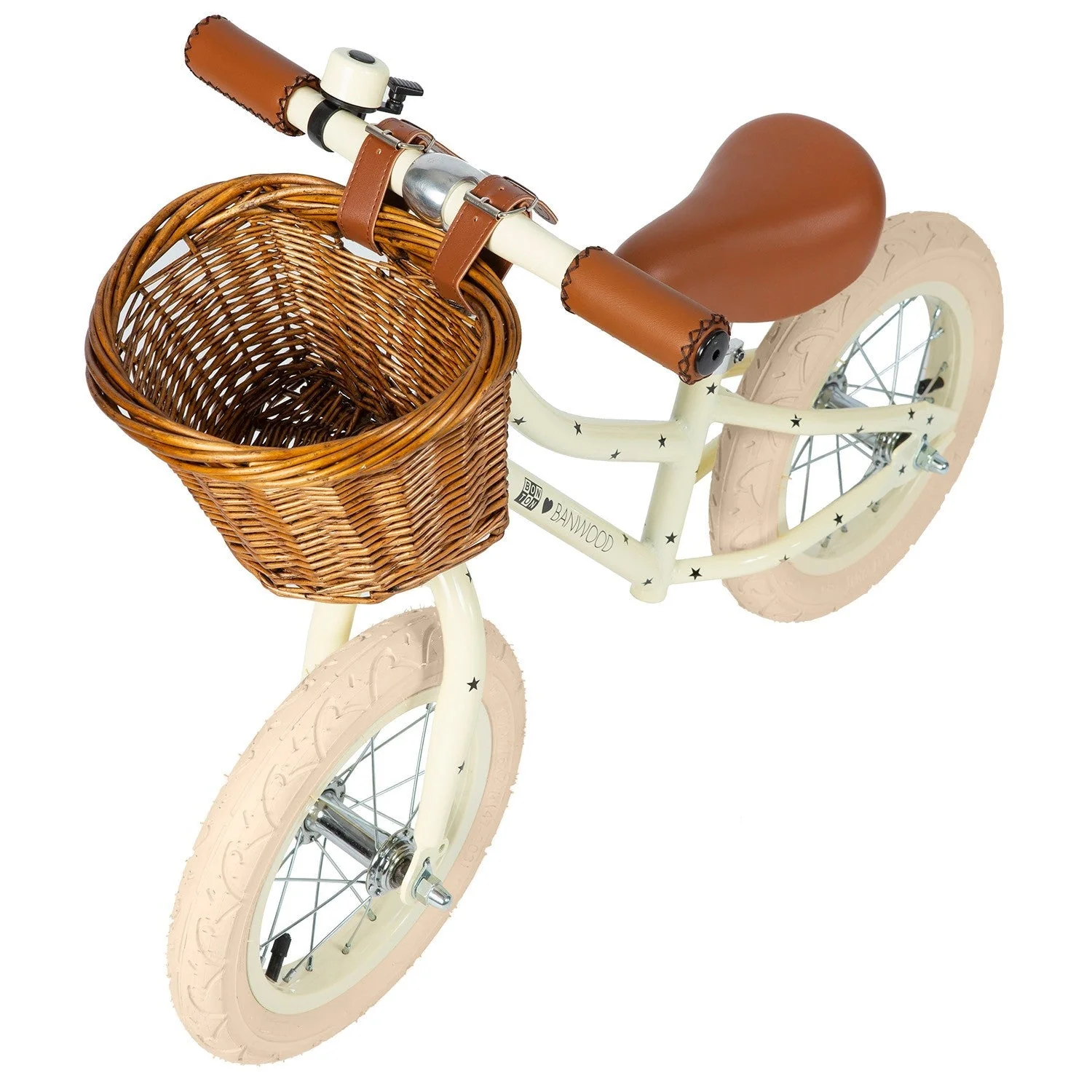 Banwood x Bonton Star Print First Go! Balance Bike (Cream) - Image 9