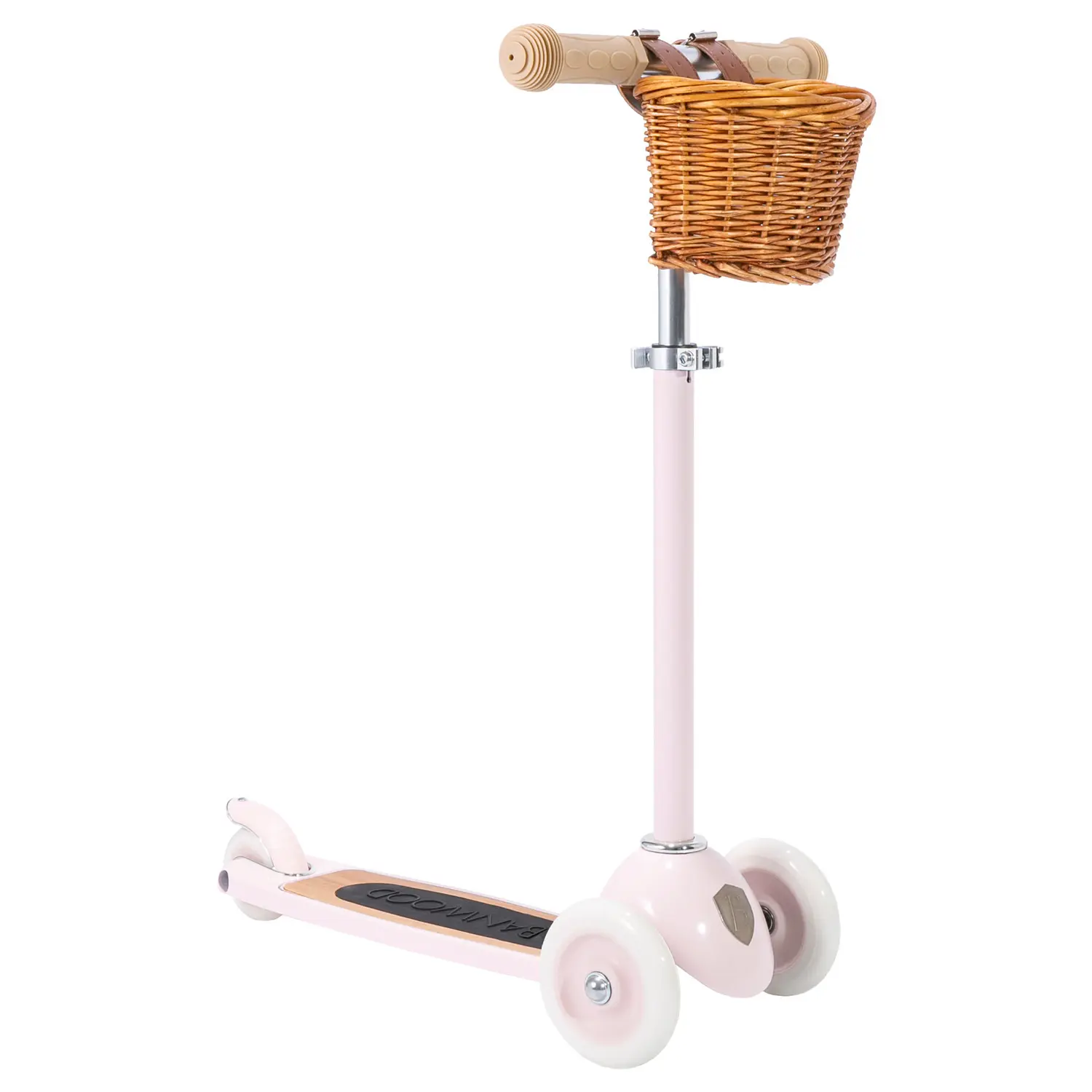 Banwood Kids 3 Wheel Scooter with Basket (Pink) - Image 2