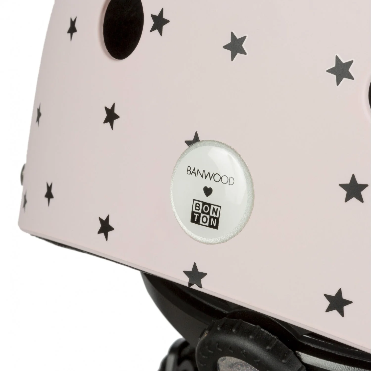 Banwood x Bonton Star Print Classic Bike Helmet (Matte Pink) - Image 3