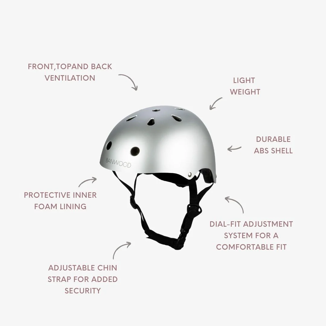 Banwood Classic Bike Helmet (Chrome) - Image 6