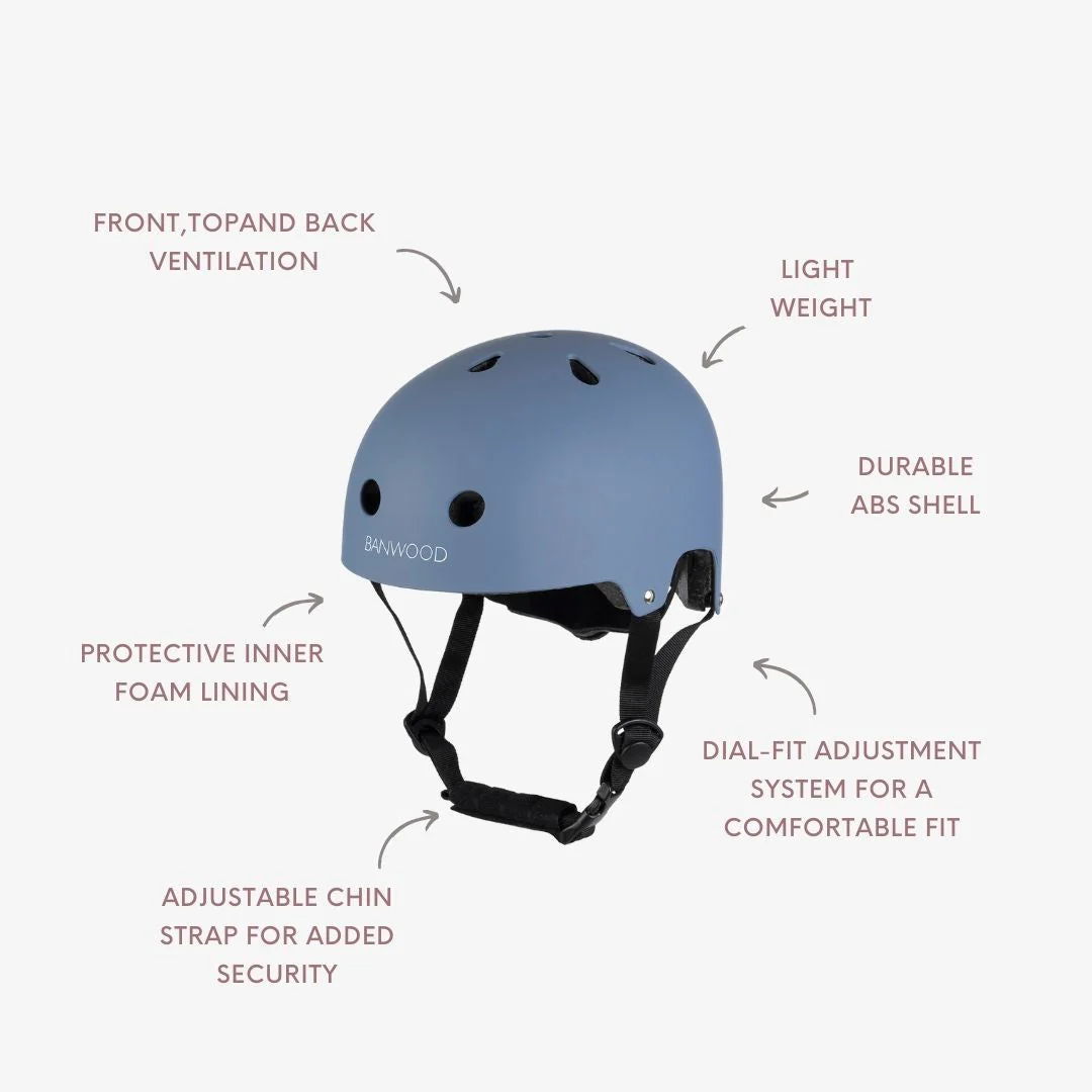 Banwood Classic Bike Helmet (Matte Blue) - Image 3