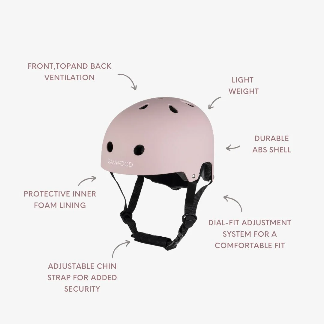 Banwood Classic Bike Helmet (Matte Dusty Pink) - Image 3
