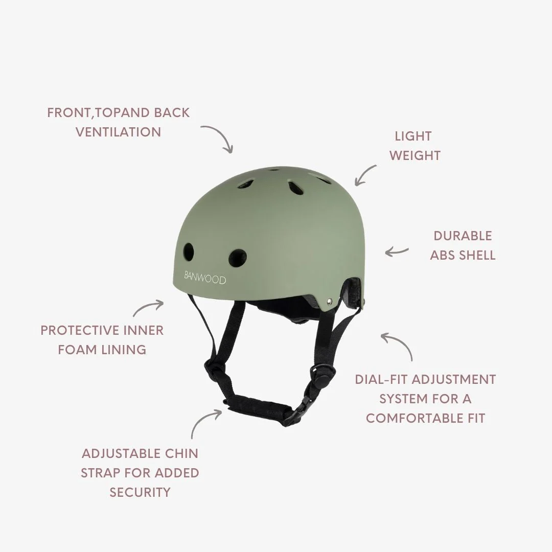 Banwood Classic Bike Helmet (Matte Forest) - Image 3