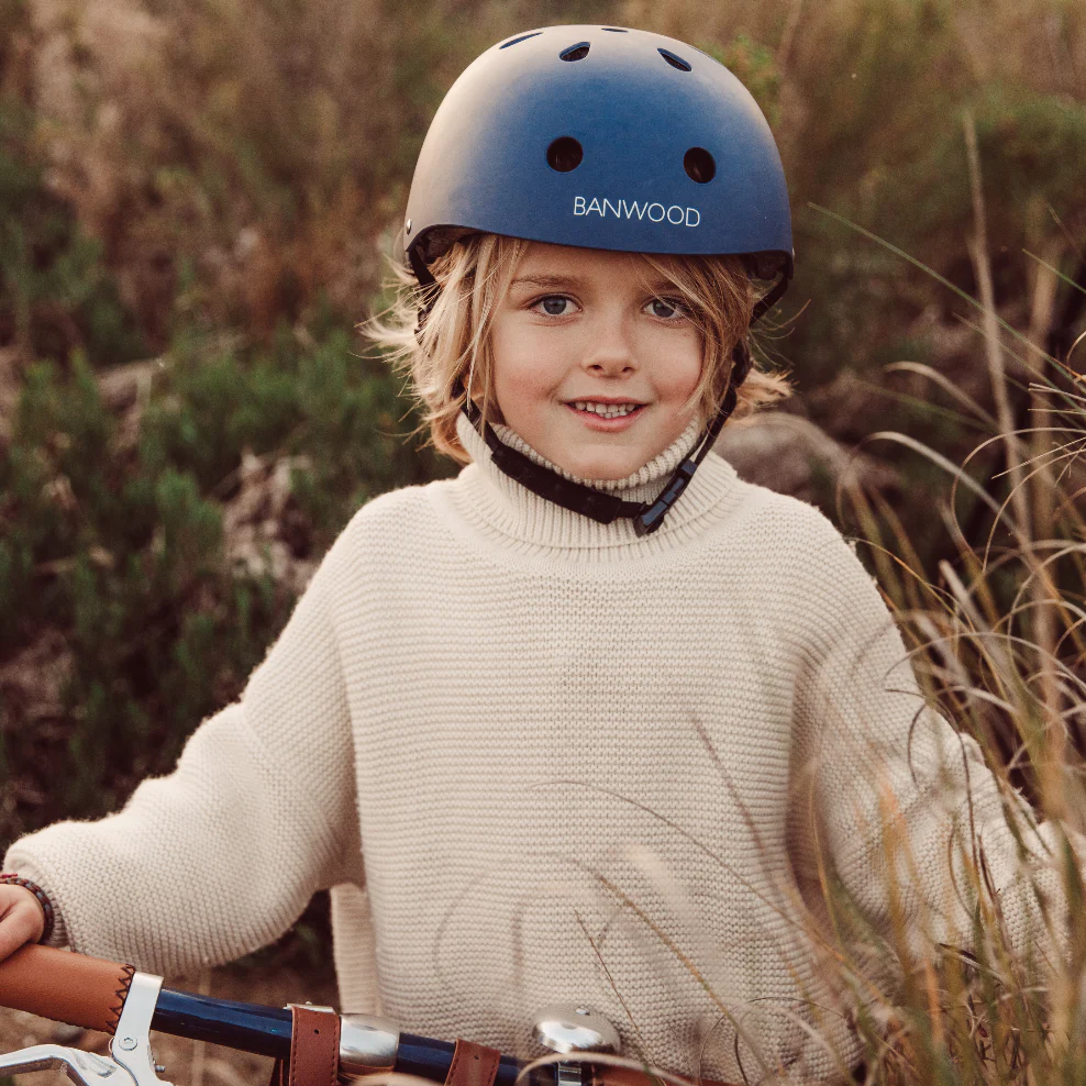 Banwood Classic Bike Helmet (Matte Navy Blue) - Image 3