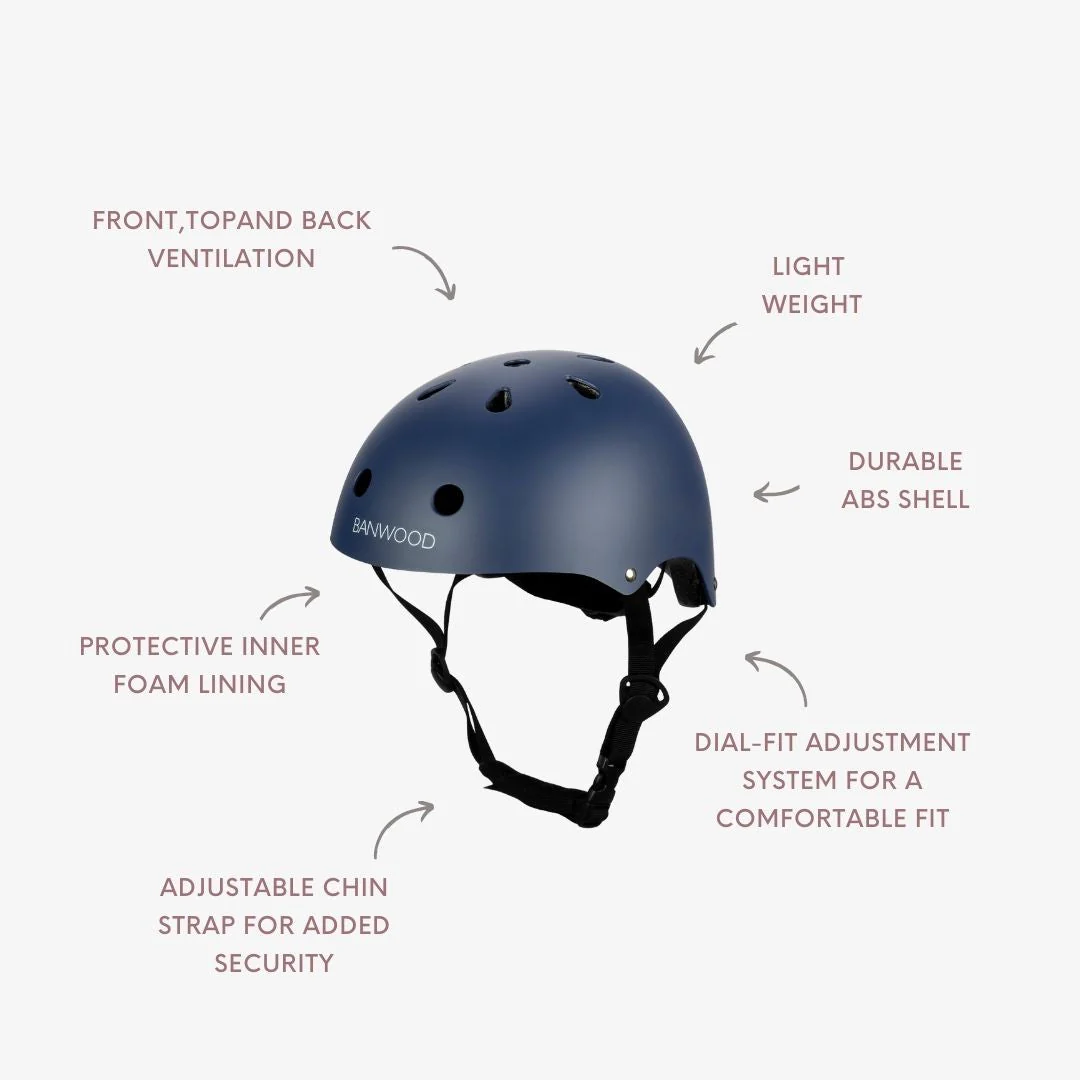 Banwood Classic Bike Helmet (Matte Navy Blue) - Image 6