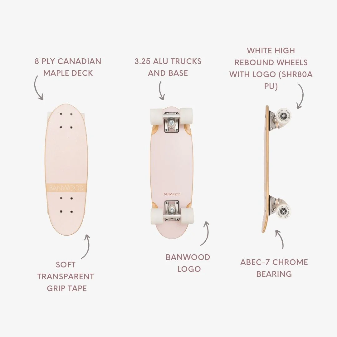 Banwood Kids Skateboard (Pink) - Image 5