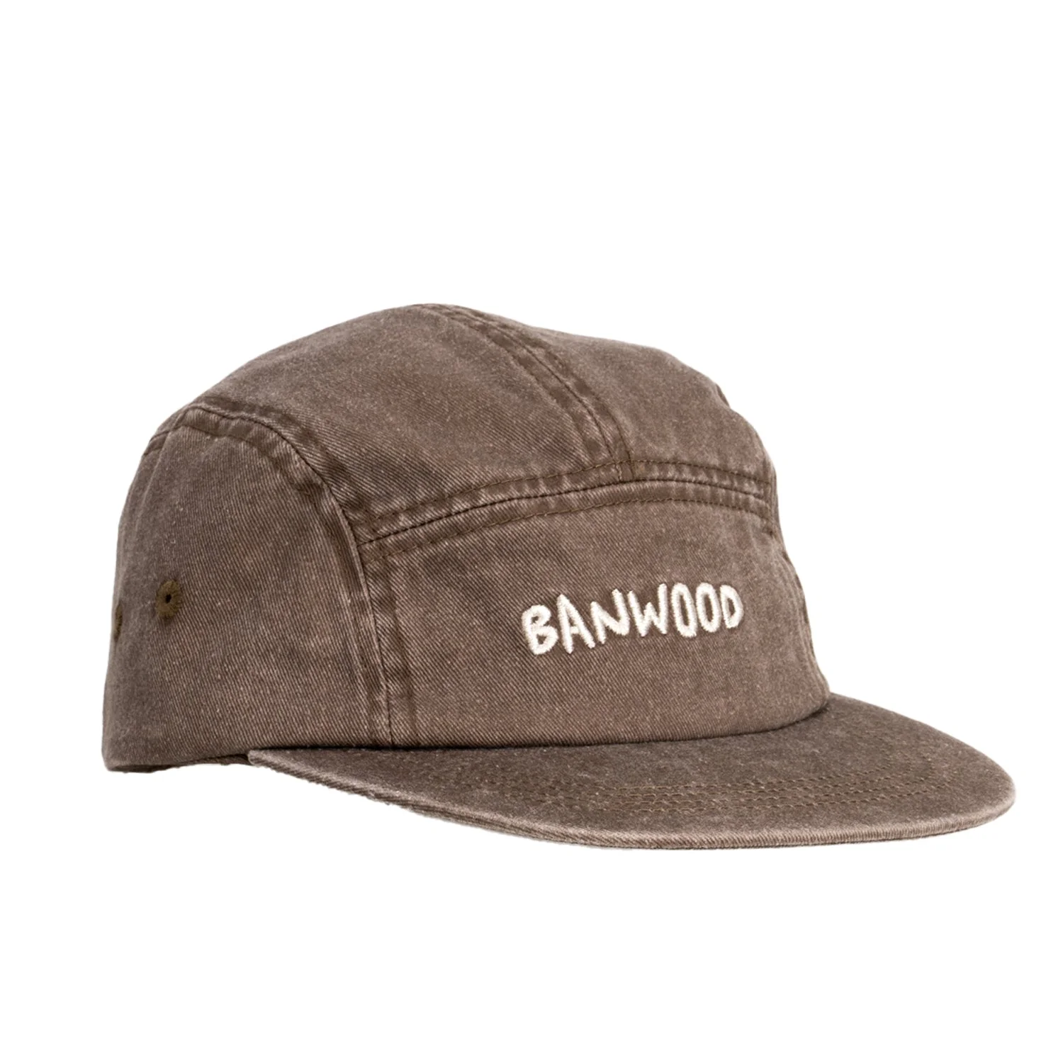 Banwood Washed 5 Panel Cap (Brown) - Image 3