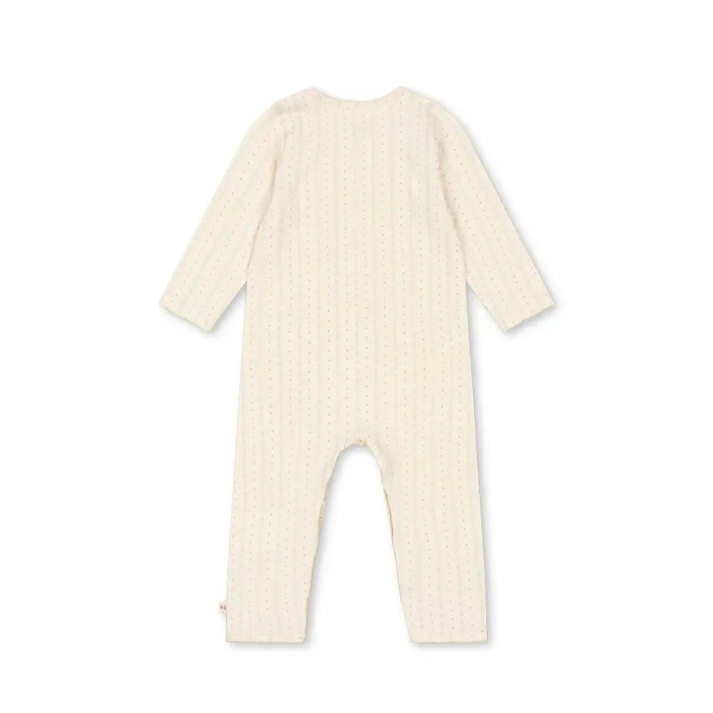 Basic Cotton Dot Flower Onesie Romper (Fete De Fleur) - Image 3