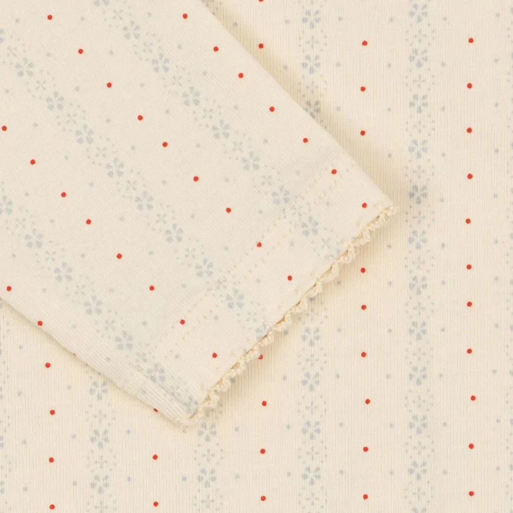 Basic Cotton Dot Flower Onesie Romper (Fete De Fleur) - Image 4