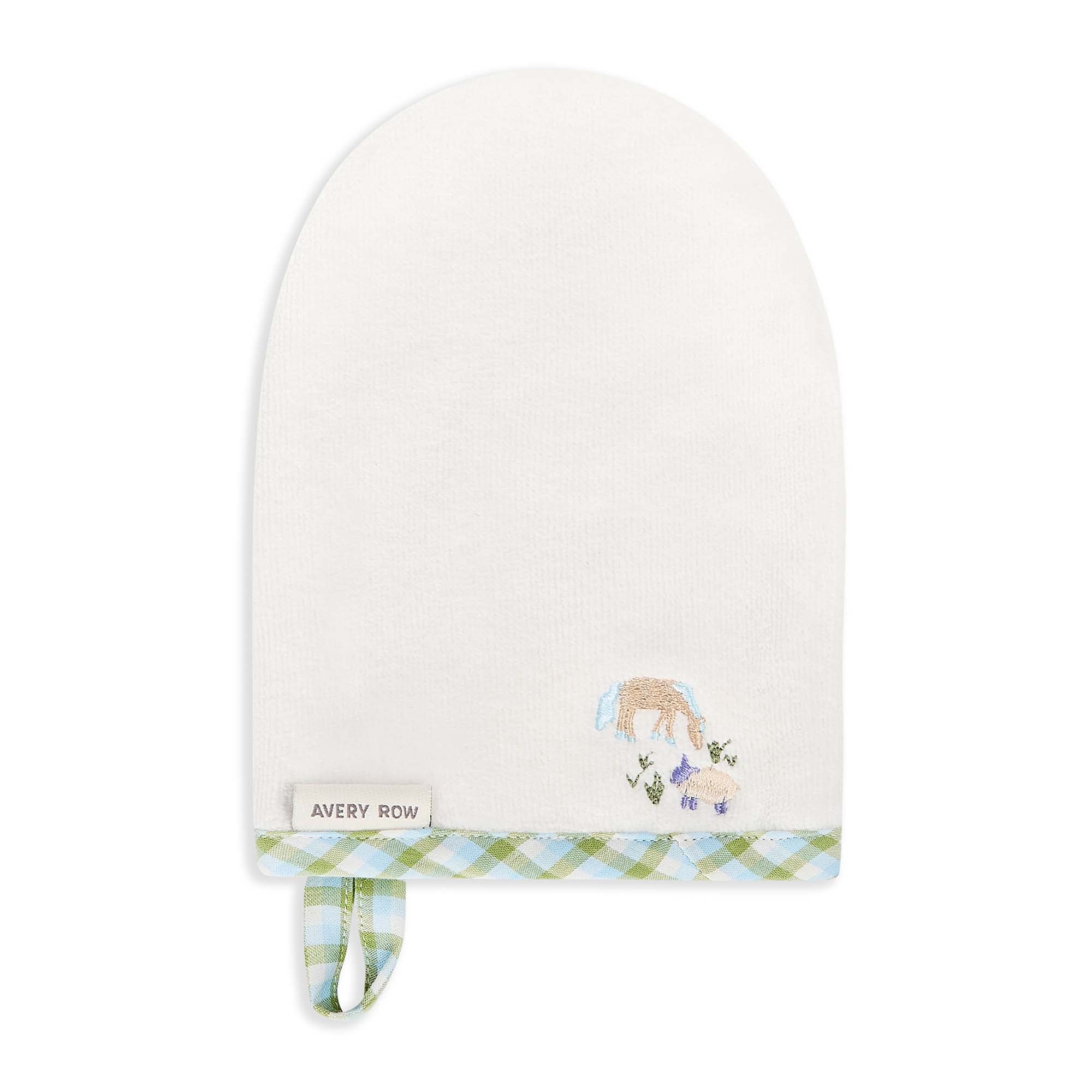 Little Farm Print Organic Cotton Bath Mitt - Image 3